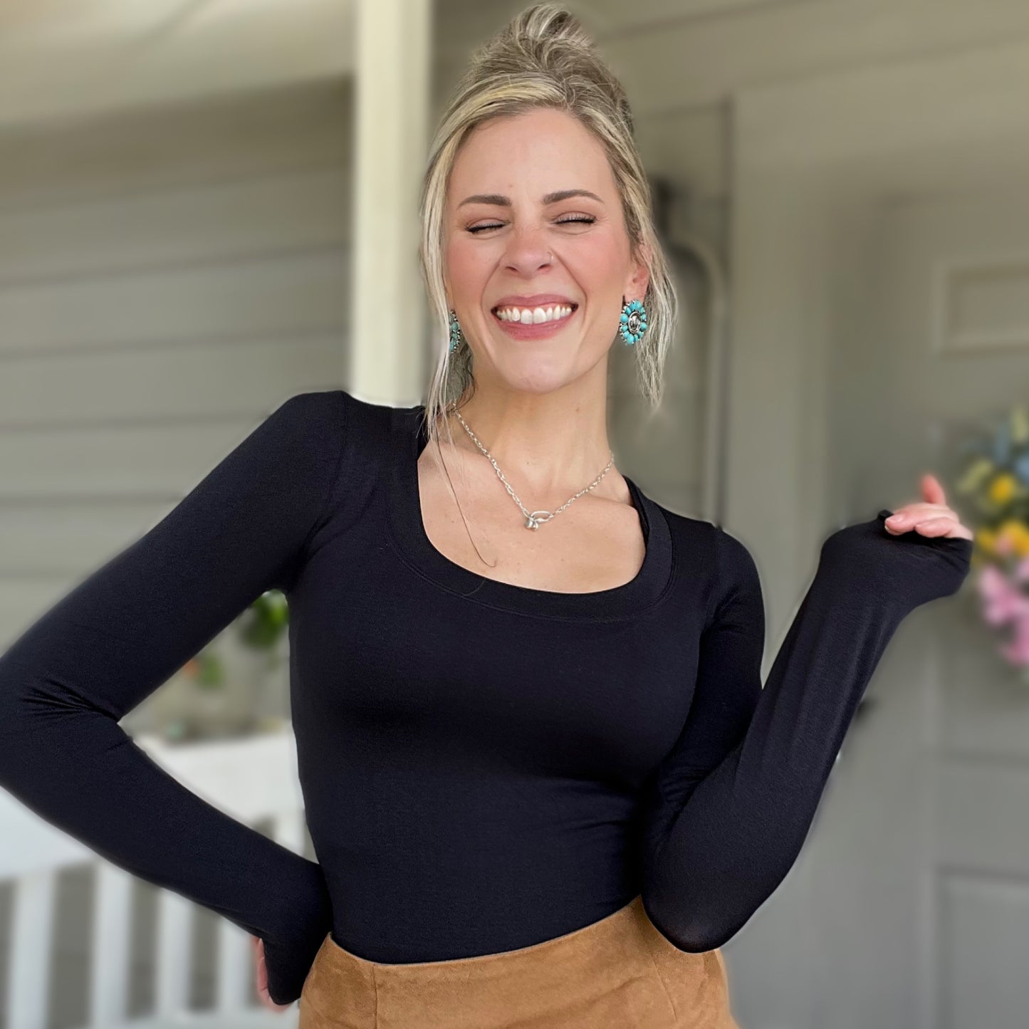 Long Sleeve Fit Crop Top - Cassie's Creekside Boutique