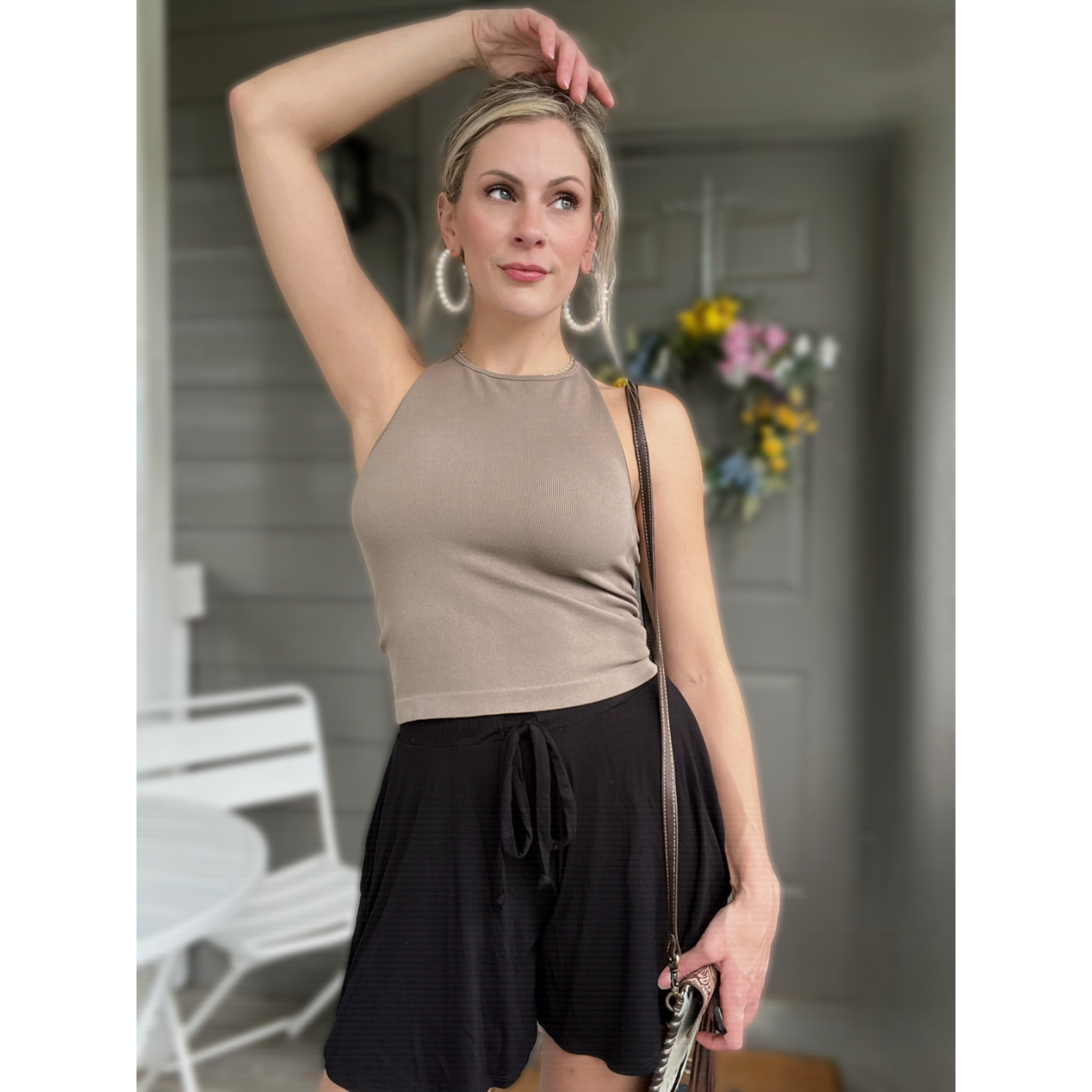 High Neck Racerback Tank Top - Cassie's Creekside Boutique