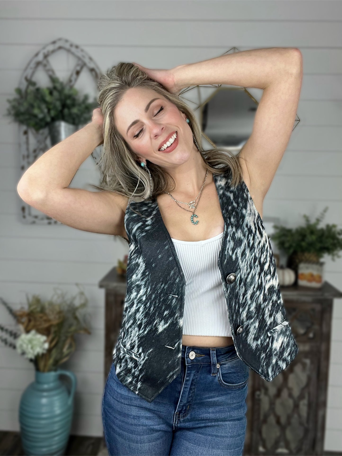 Out On The Range Vest - Cassie's Creekside Boutique