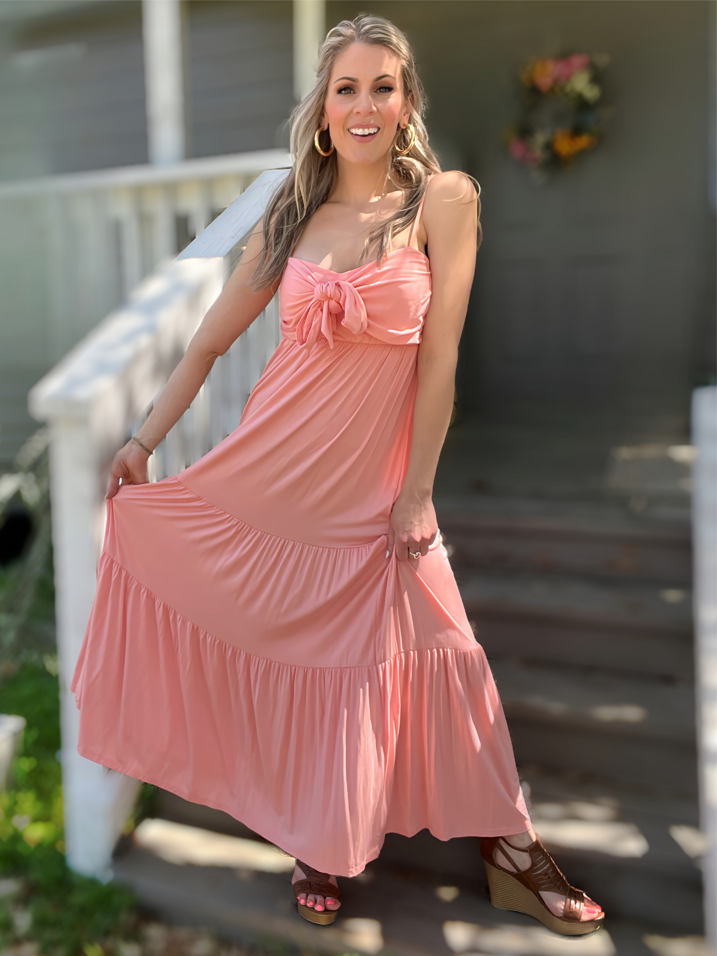 Tickled Pink Maxi Dress - Cassie's Creekside Boutique
