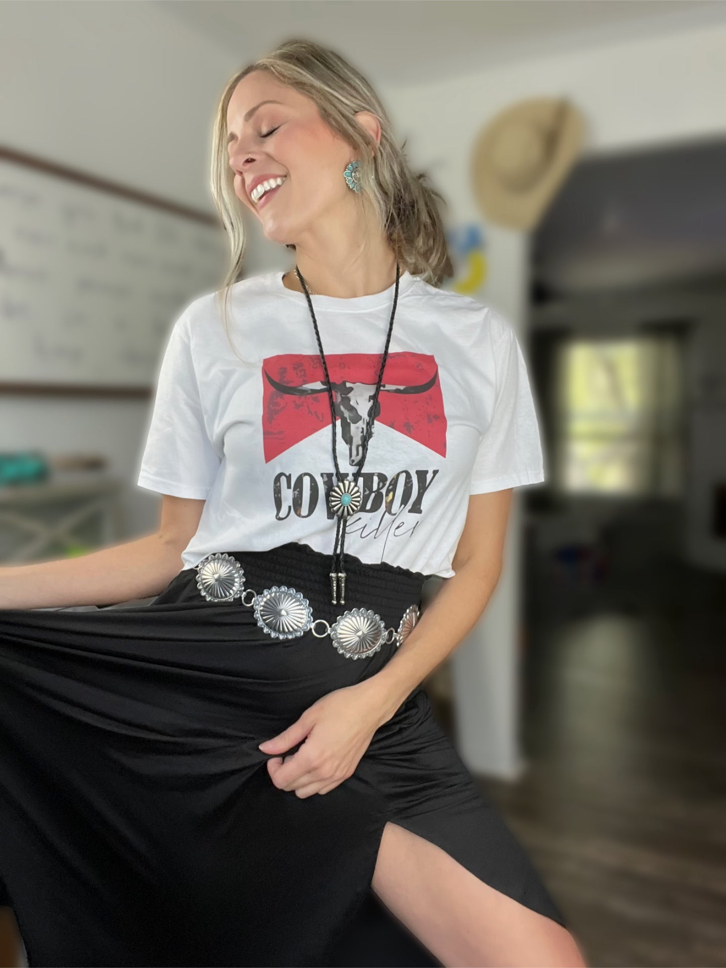 Cowboy Killer Crop T - Cassie's Creekside Boutique