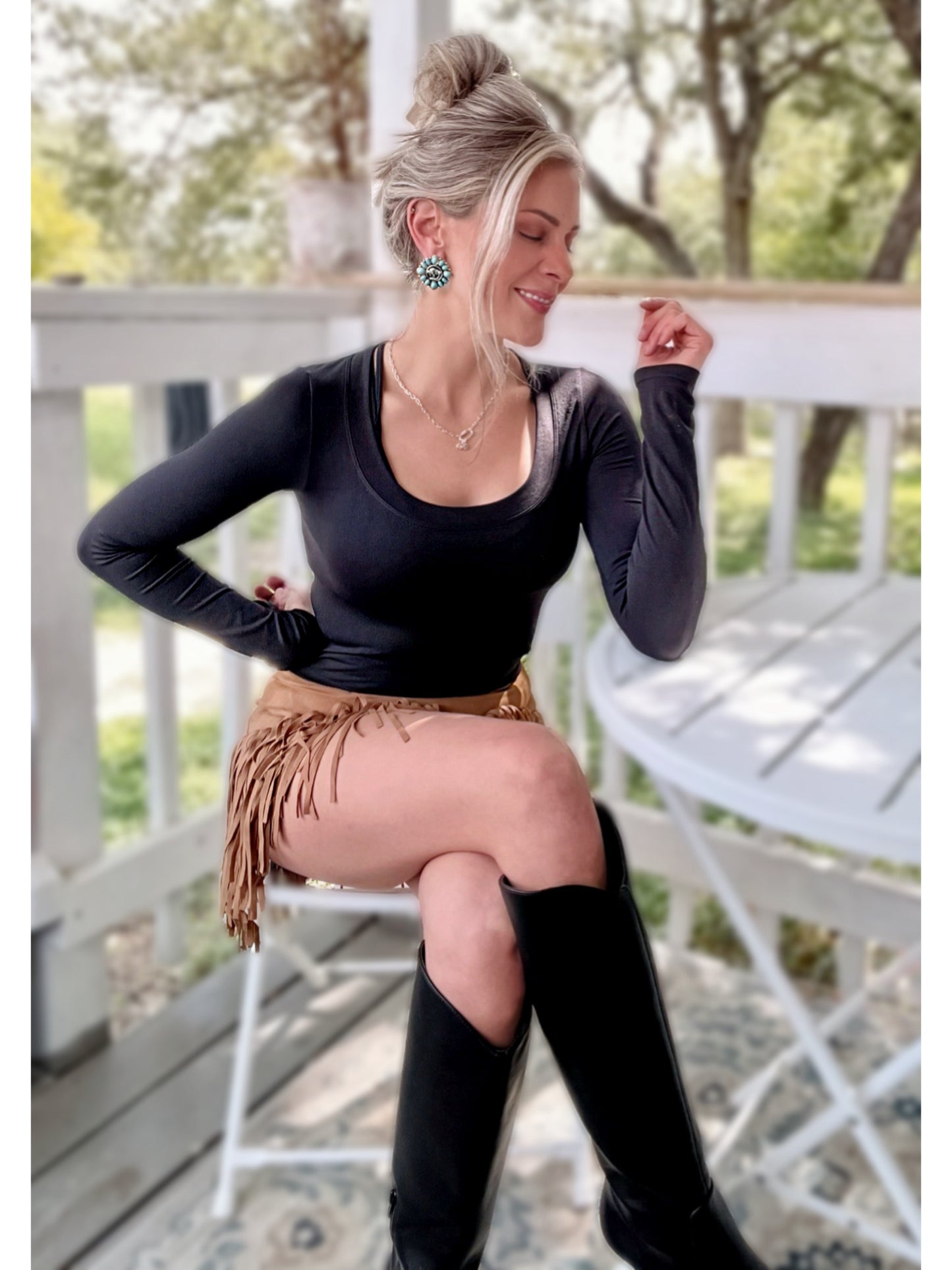 Long Sleeve Fit Crop Top - Cassie's Creekside Boutique