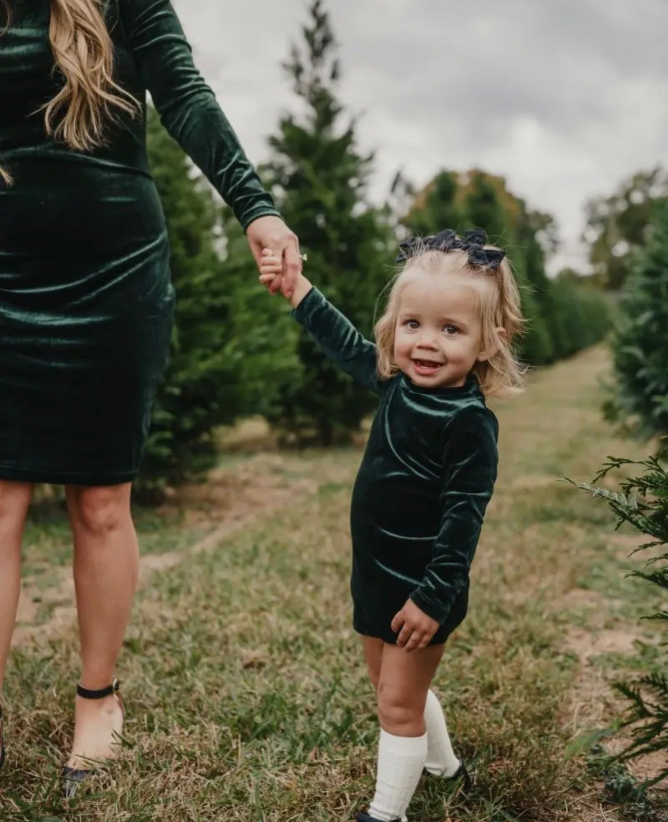Green Pines Mommy and Me Dress 4T
