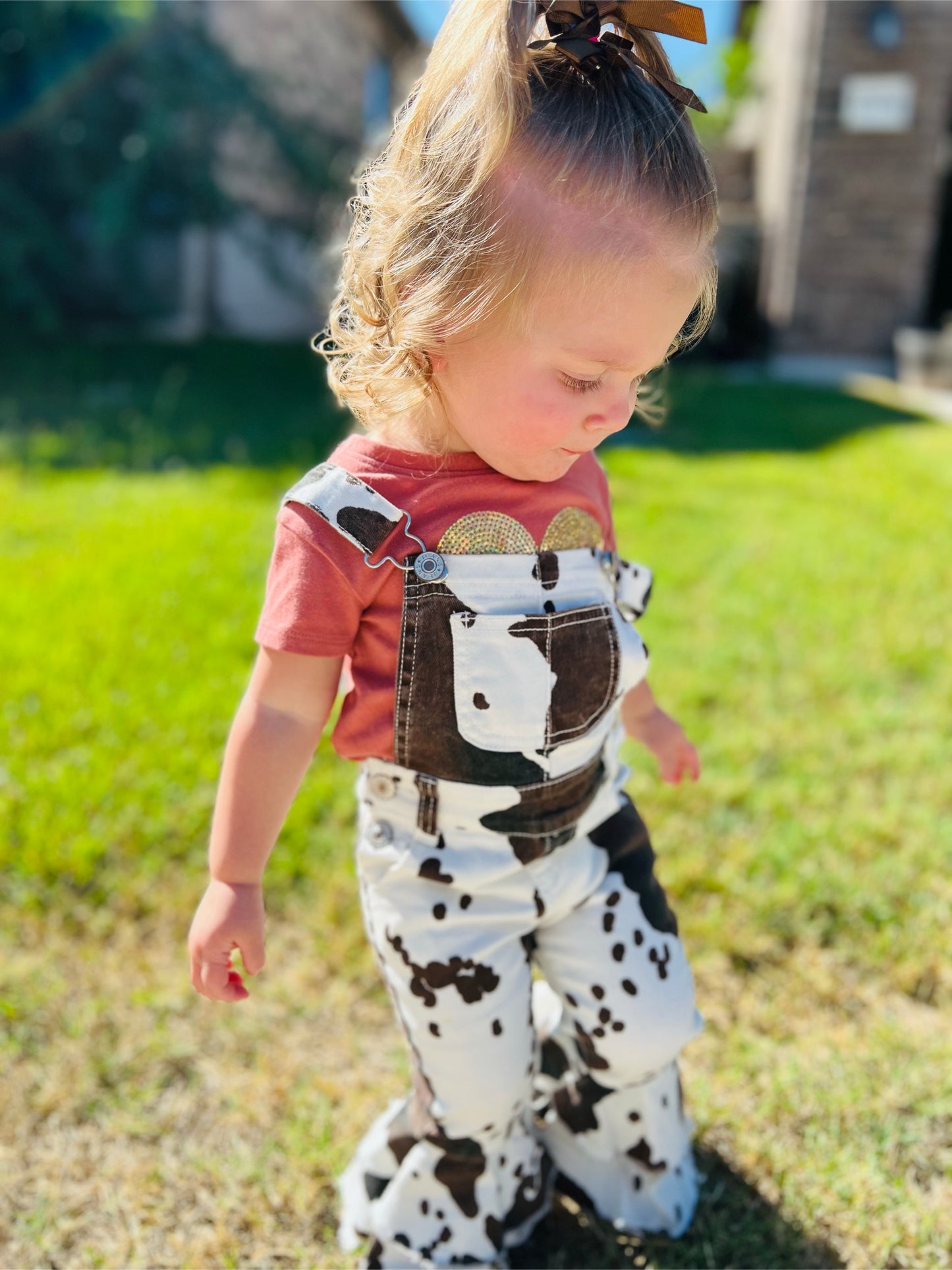 Winnie the Moo Ruffled Overalls - Cassie's Creekside Boutique