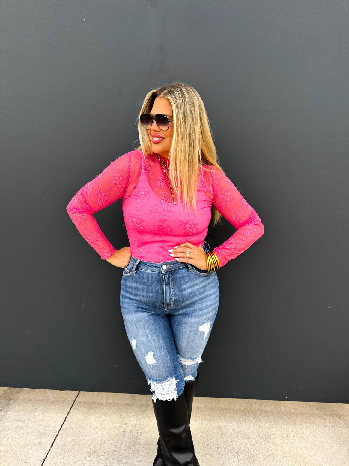 Roxy Lace Top - Cassie's Creekside Boutique