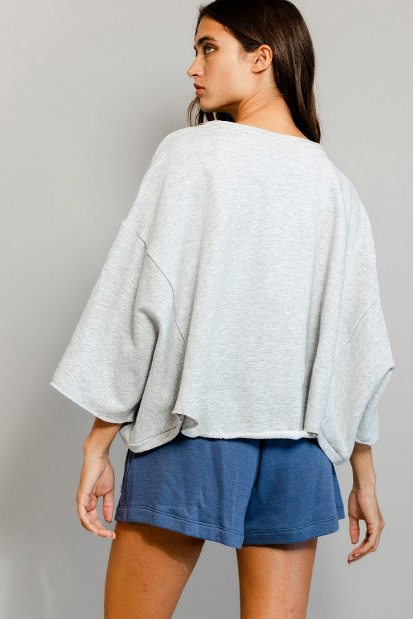 TEXAS Oversized Graphic Crop Top - Cassie's Creekside Boutique