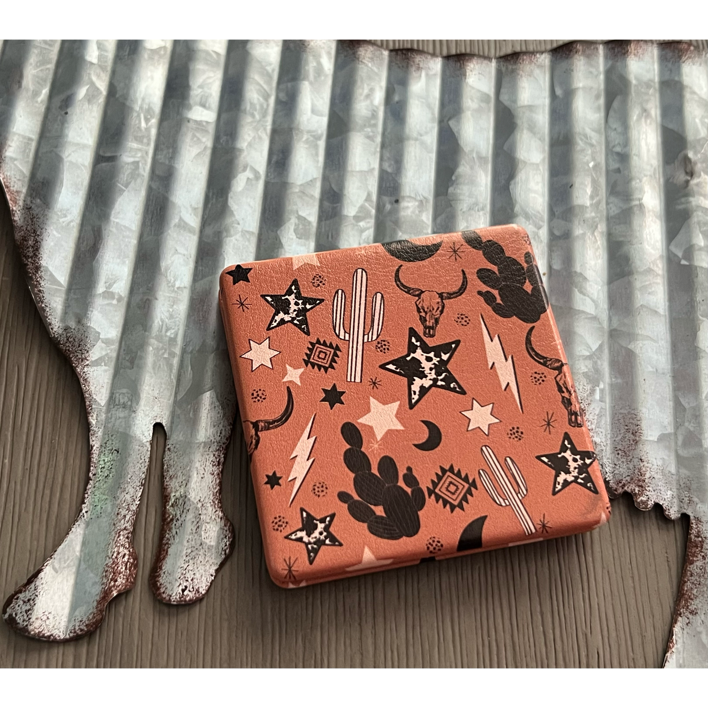 Western Square Compact Mirror - Cassie's Creekside Boutique