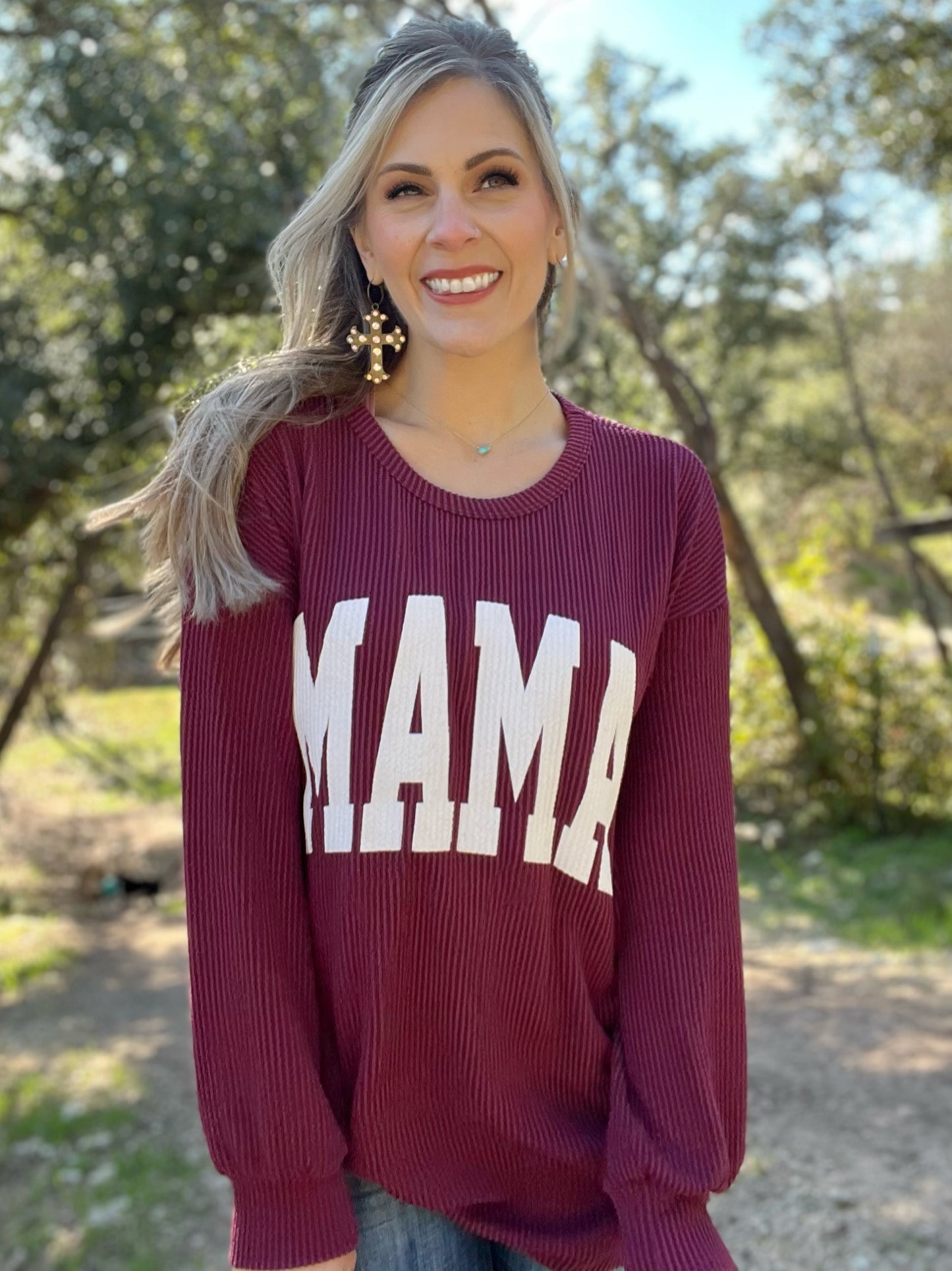 The MAMA Knit Long-Sleeve - Cassie's Creekside Boutique