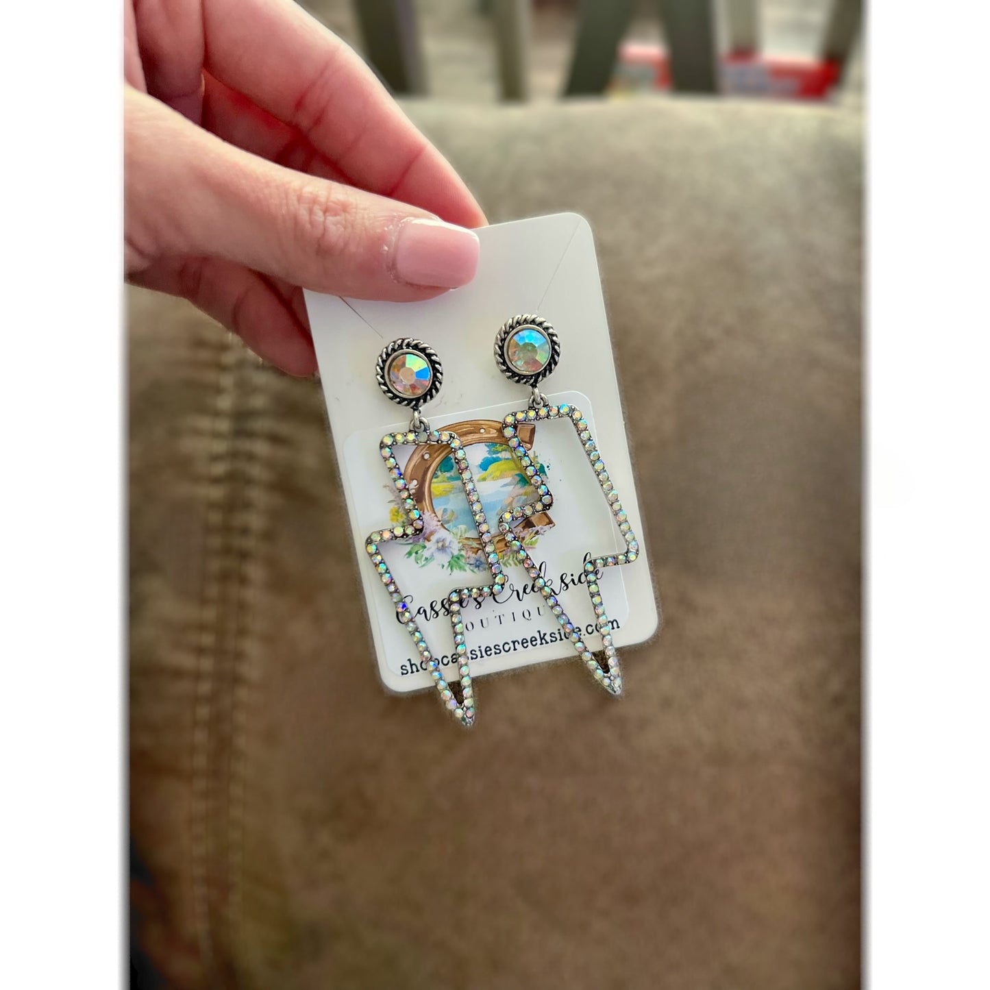 Line Babe Thunderbolt Earrings - Cassie's Creekside Boutique