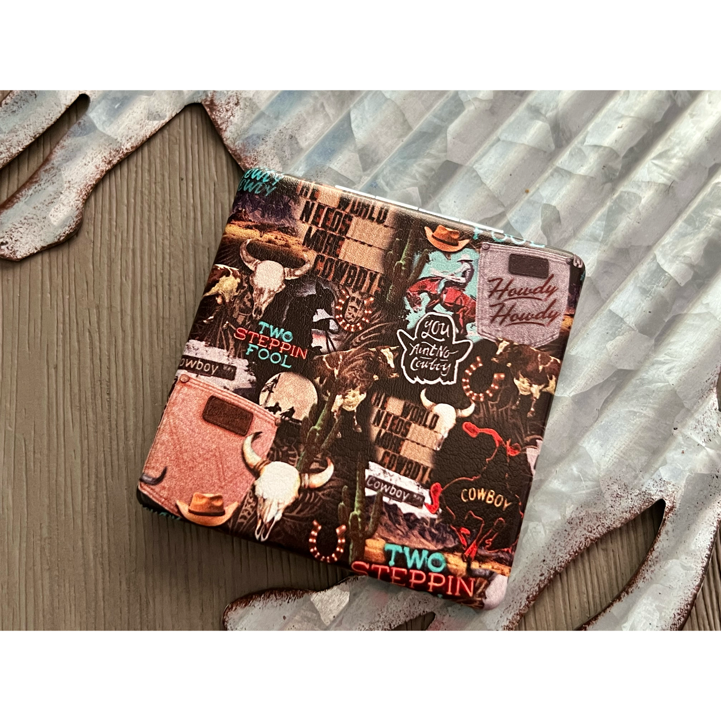 Western Square Compact Mirror - Cassie's Creekside Boutique