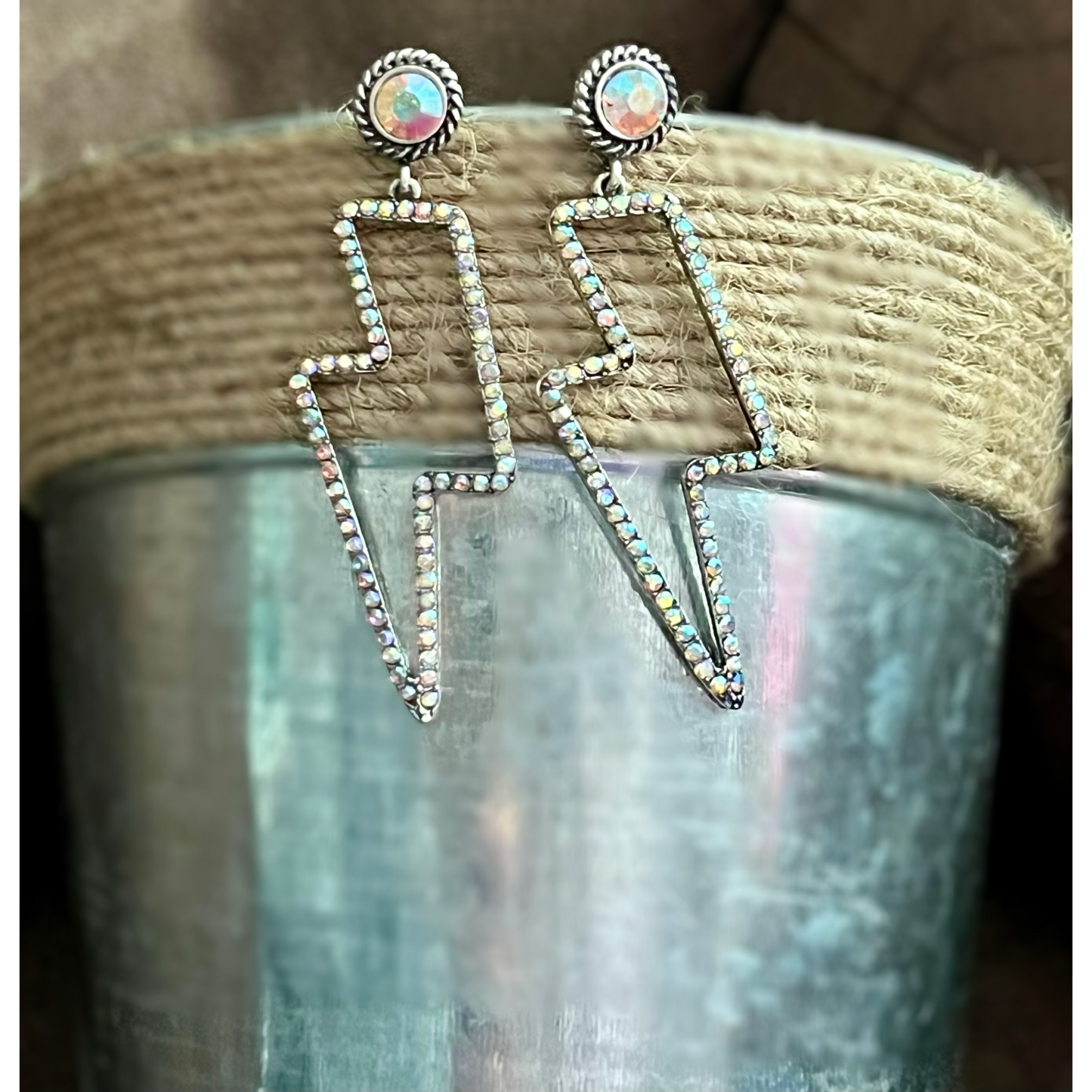 Line Babe Thunderbolt Earrings - Cassie's Creekside Boutique