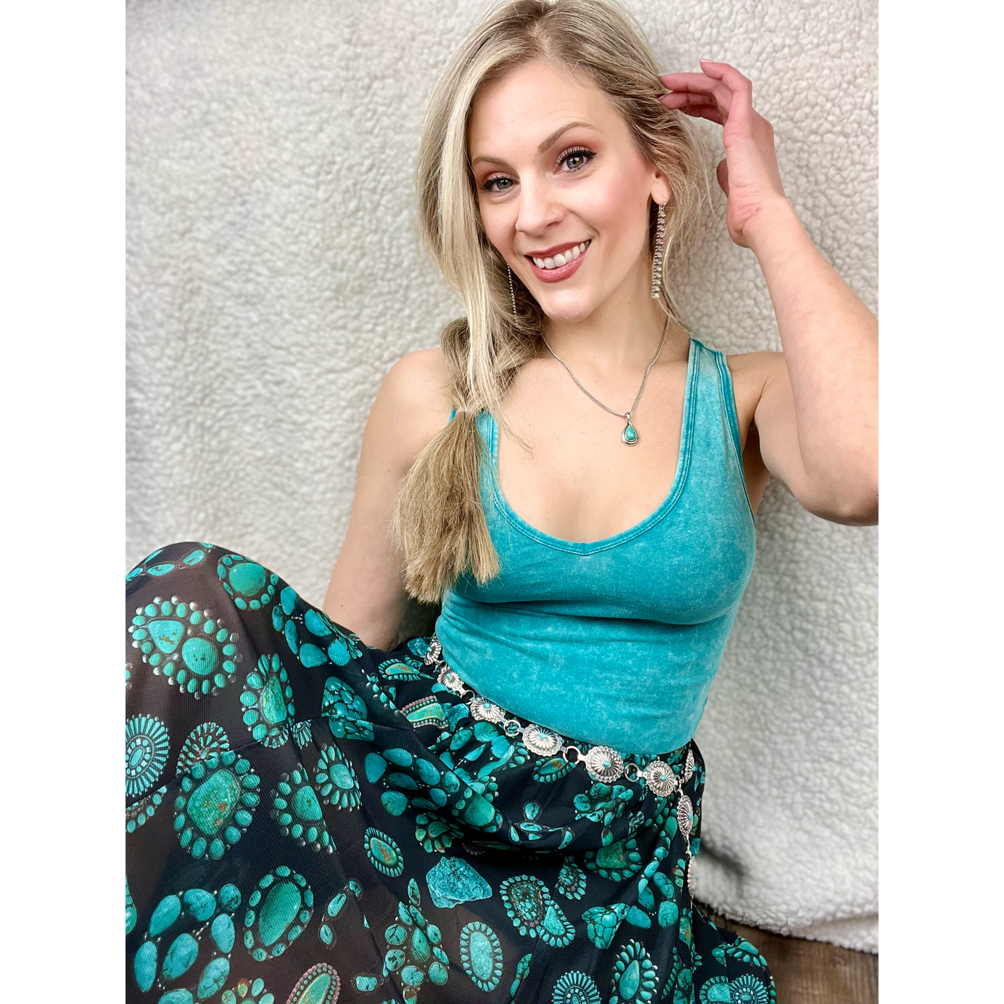 Washed in Turquoise Bodysuit - Cassie's Creekside Boutique