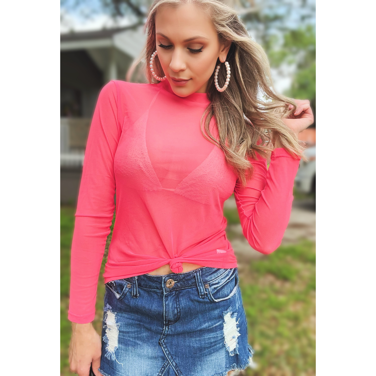 Lets Get Neon and Meshy Top - Cassie's Creekside Boutique