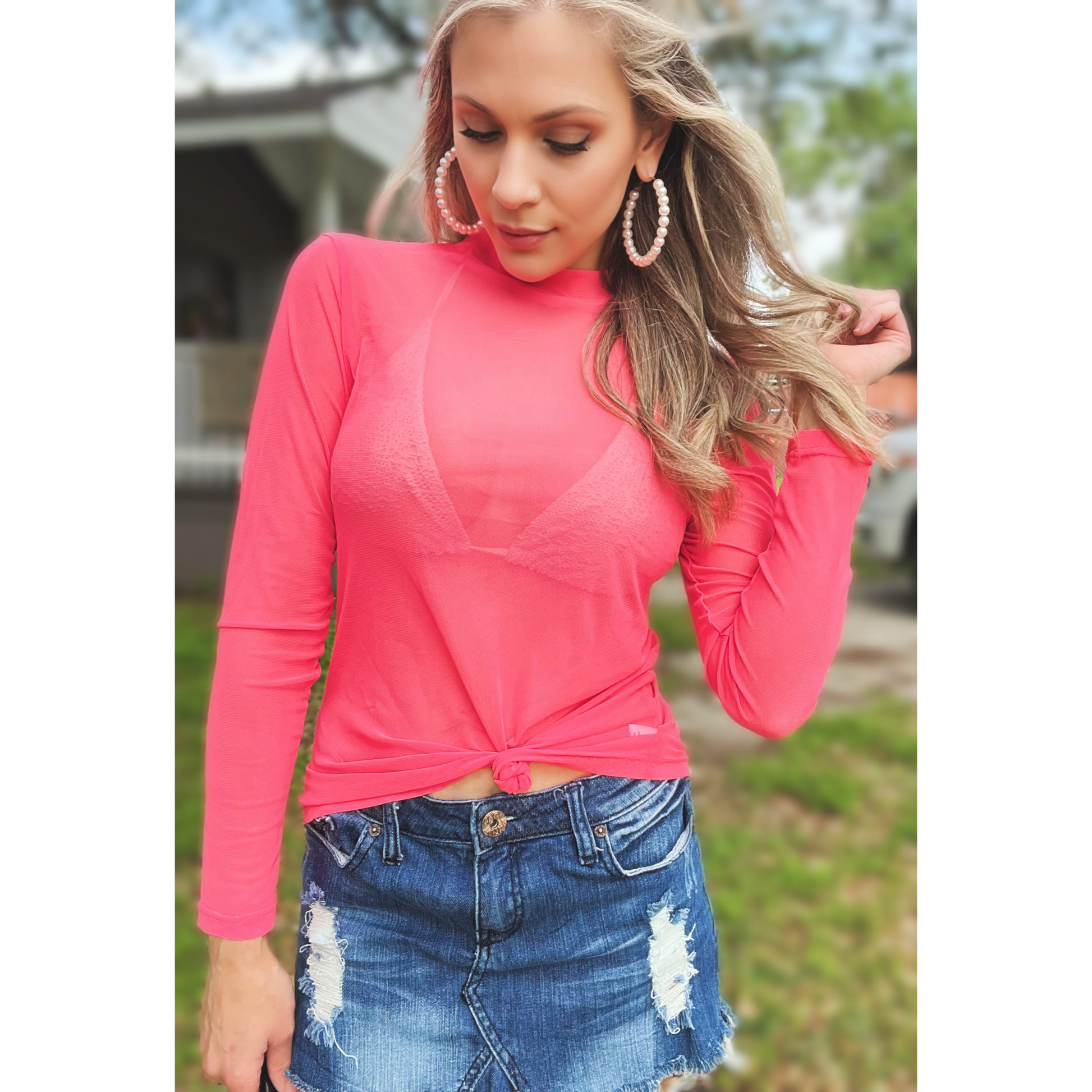 Lets Get Neon and Meshy Top - Cassie's Creekside Boutique