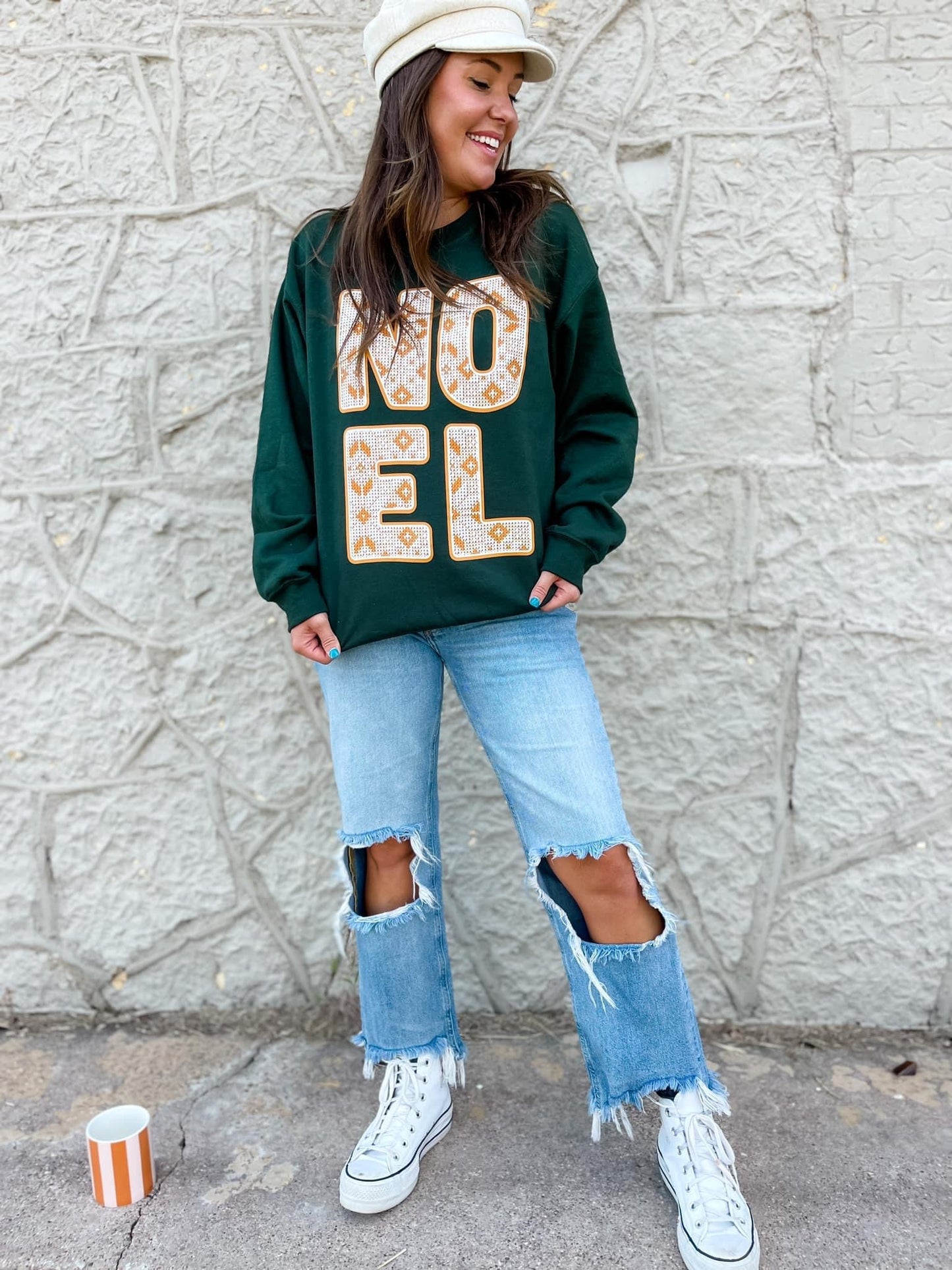 Noel Forest Green Sweater - Cassie's Creekside Boutique