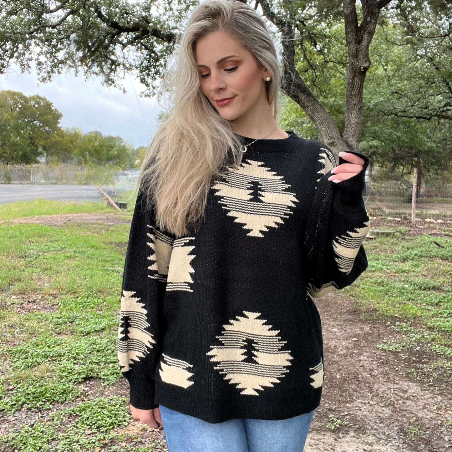 Paint It Aztec Sweater - Cassie's Creekside Boutique