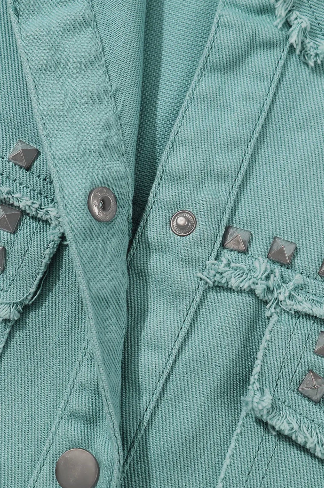 Turquoise Cowgirl Frayed Denim Jacket - Cassie's Creekside Boutique
