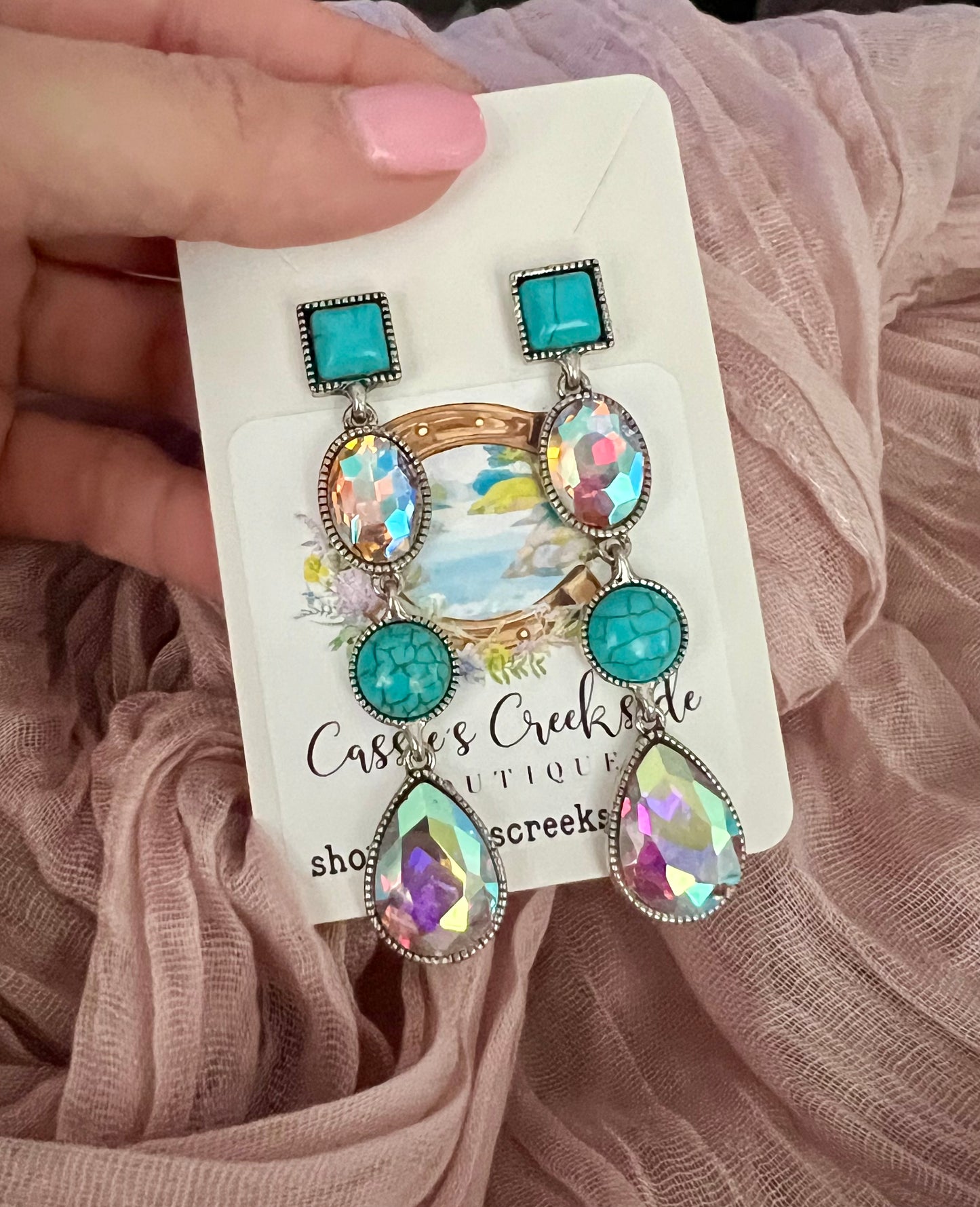 Stoned In Turquoise Earring Dangles - Cassie's Creekside Boutique