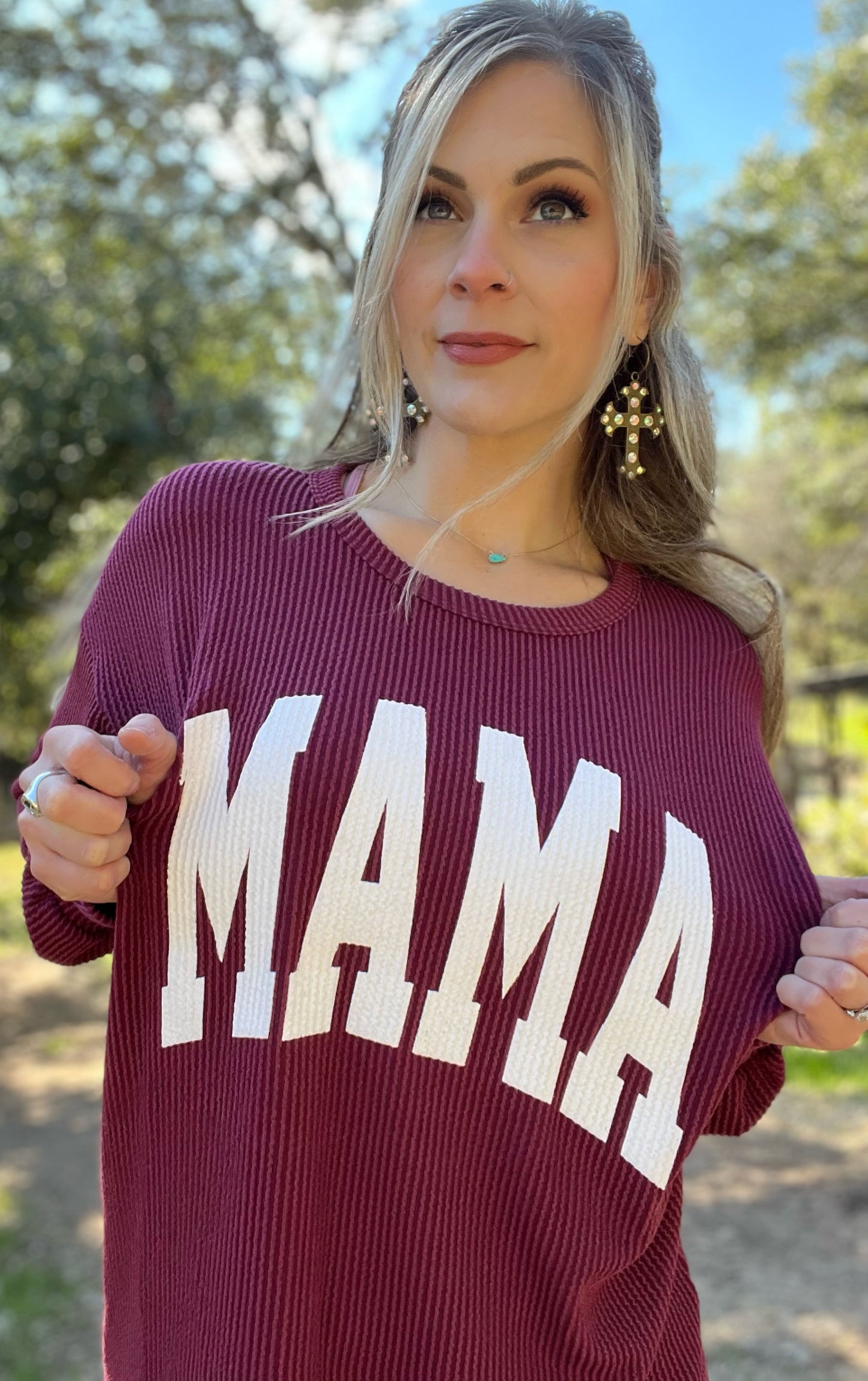 The MAMA Knit Long-Sleeve - Cassie's Creekside Boutique