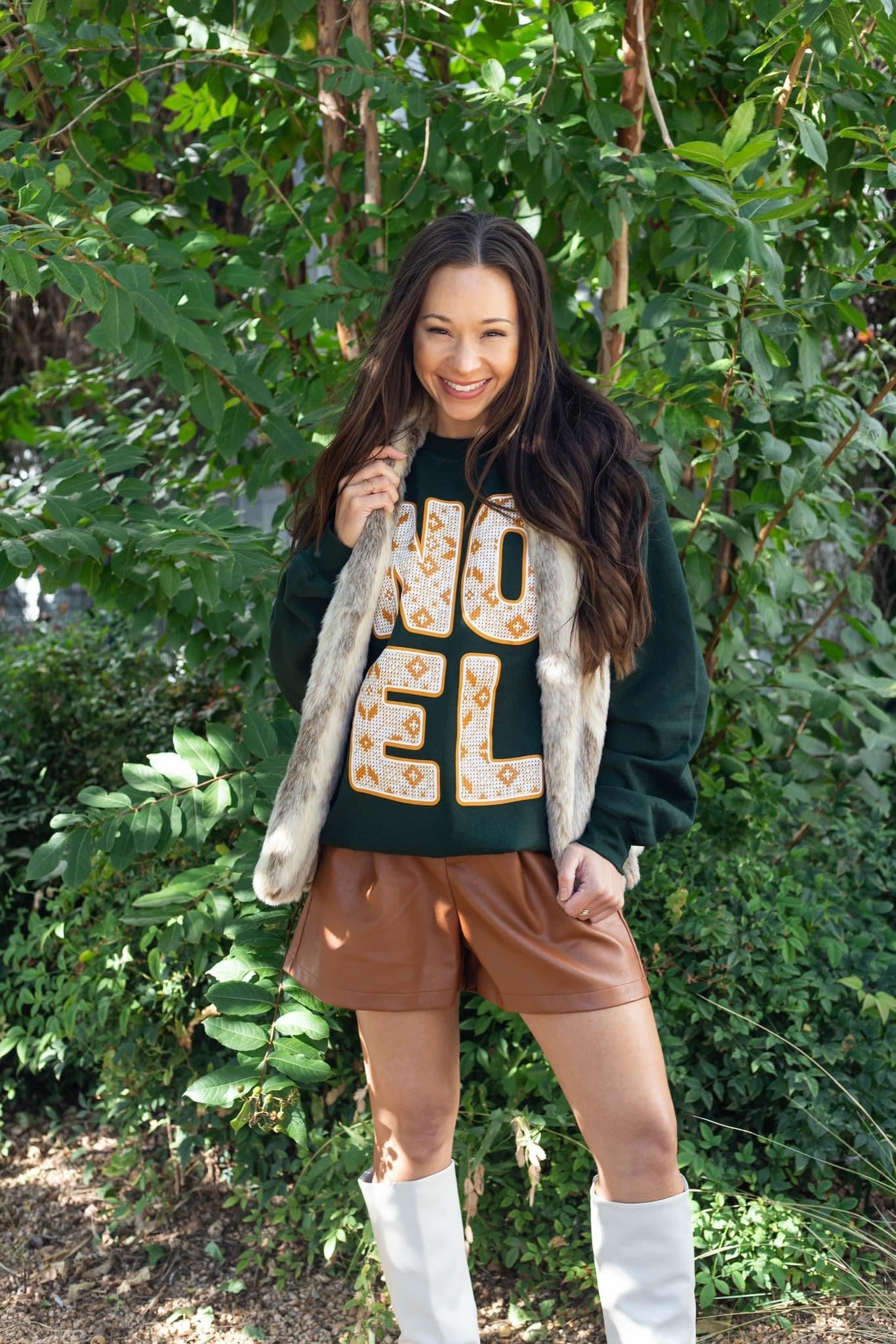 Noel Forest Green Sweater - Cassie's Creekside Boutique
