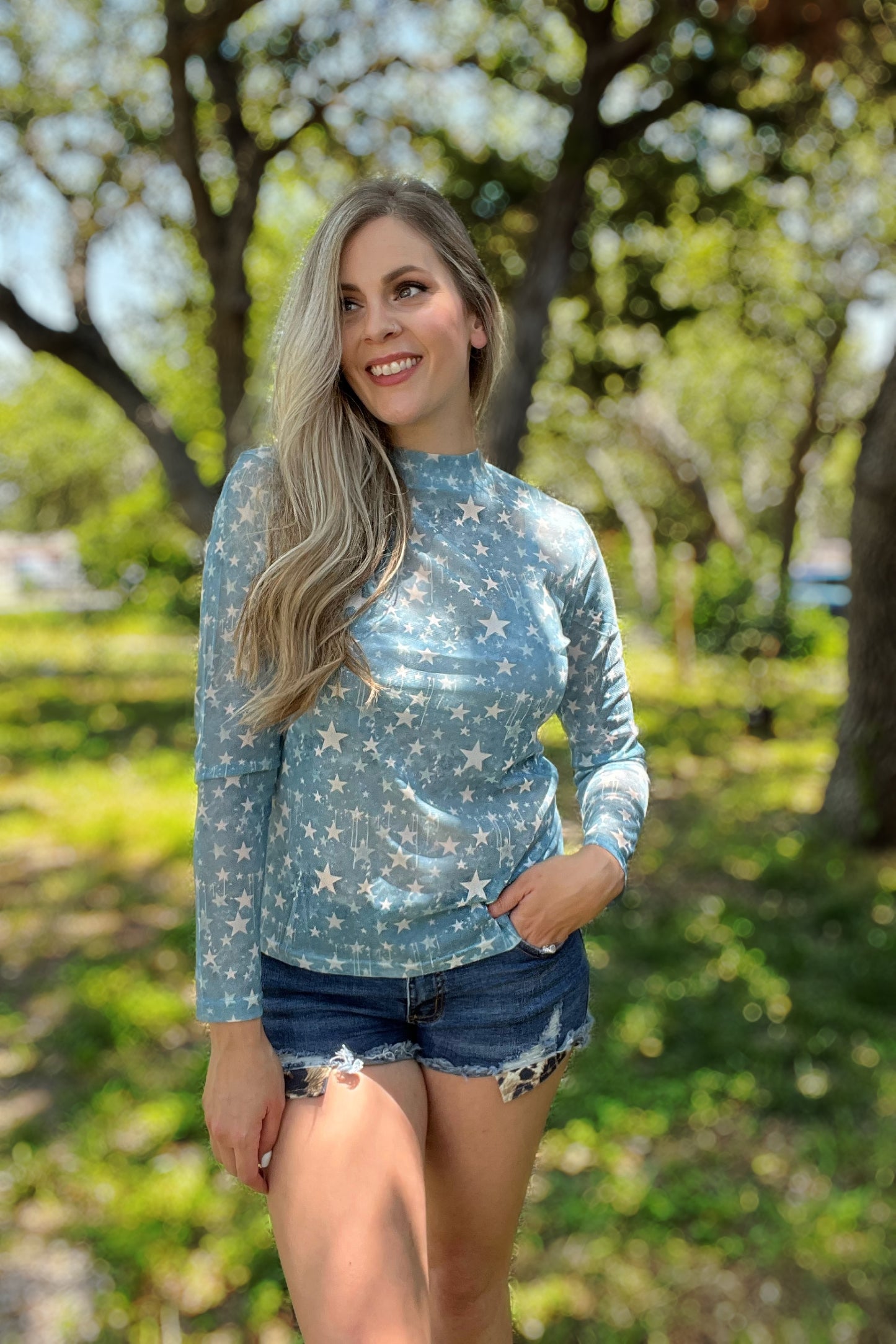 Keeper Of The Stars Mesh Top - Cassie's Creekside Boutique