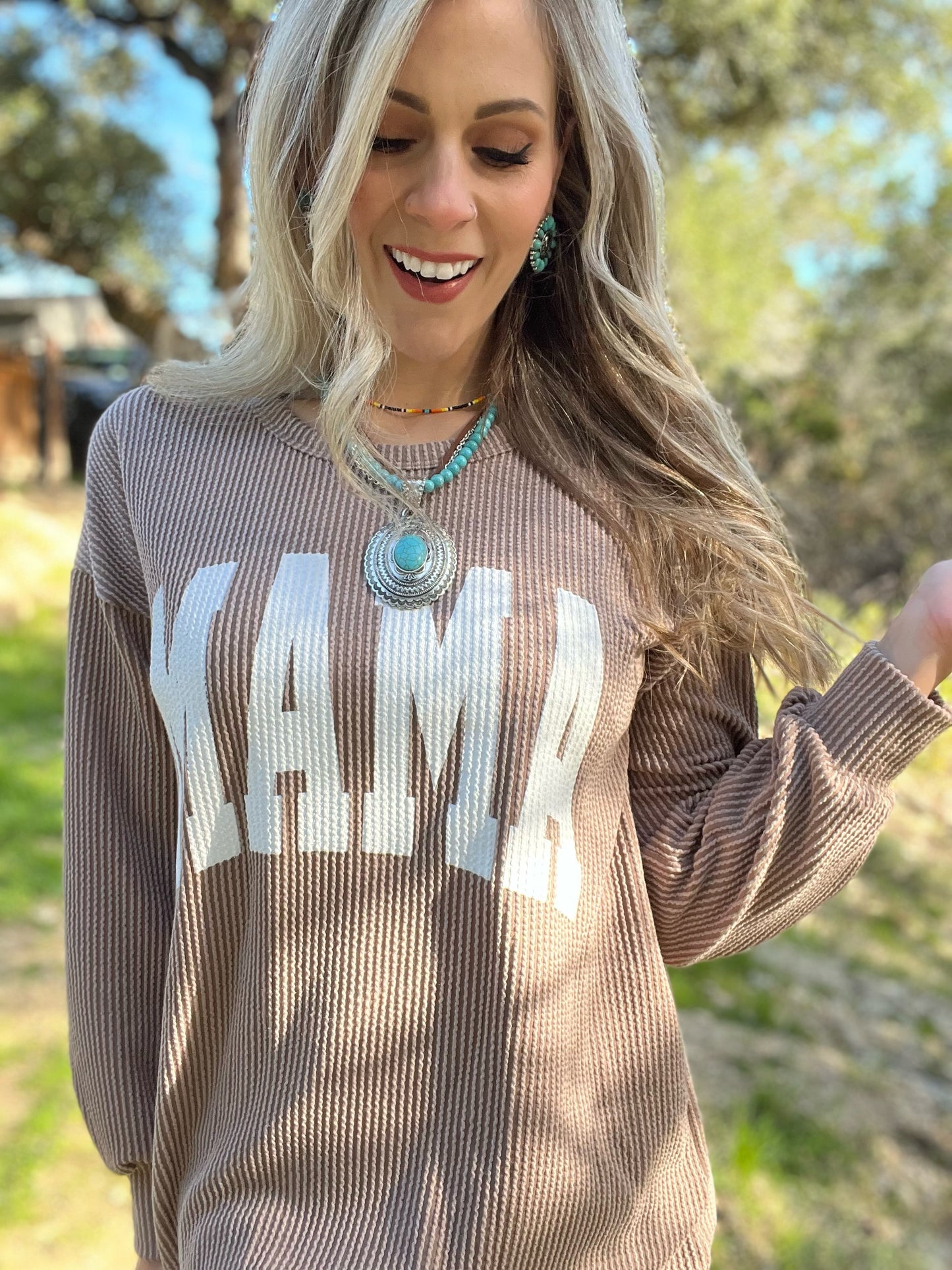 The MAMA Knit Long-Sleeve - Cassie's Creekside Boutique
