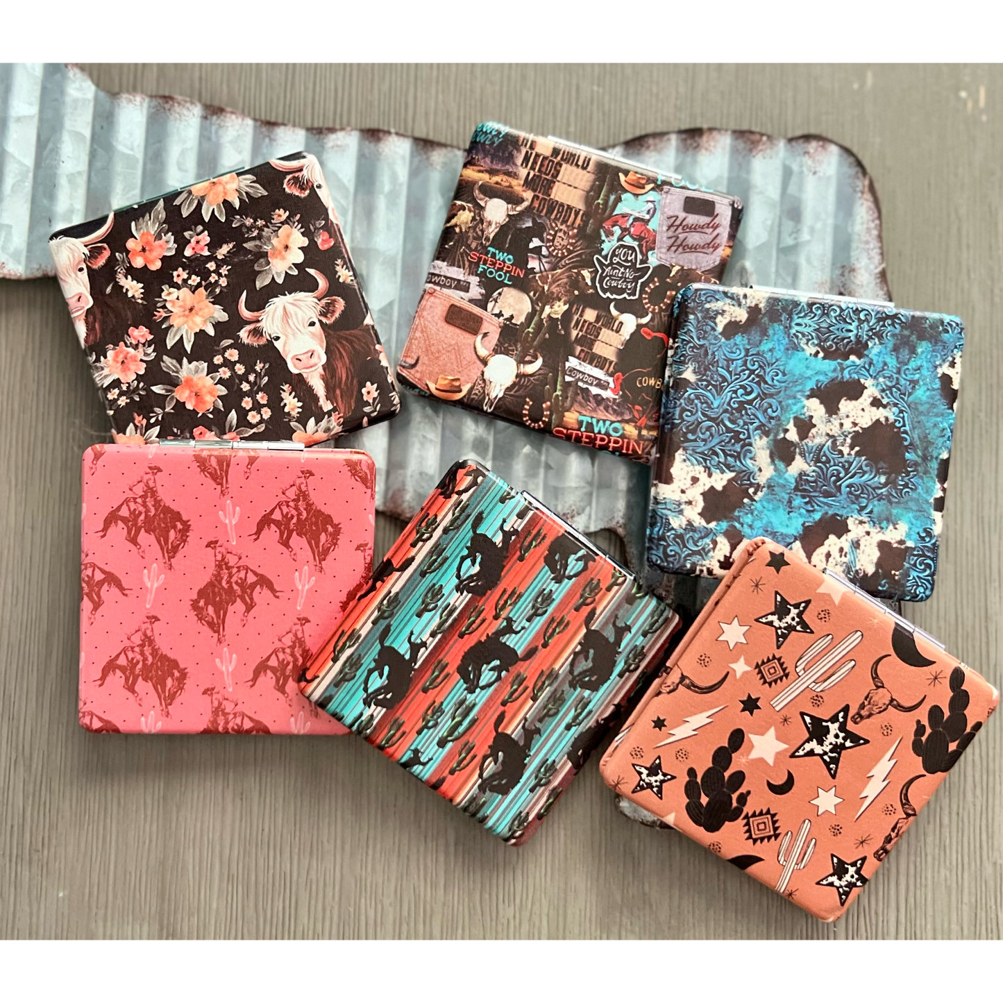 Western Square Compact Mirror - Cassie's Creekside Boutique