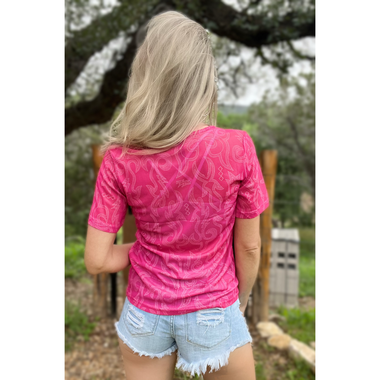 Western Barbie Thing Mesh Top - Cassie's Creekside Boutique