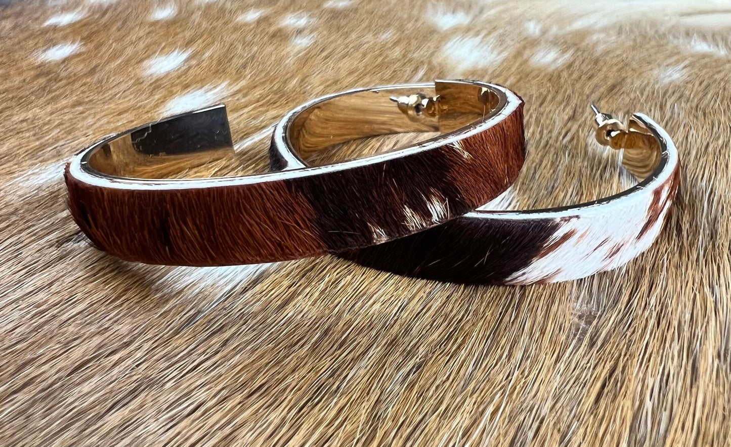 Branson Brown Cow Hoops - Cassie's Creekside Boutique