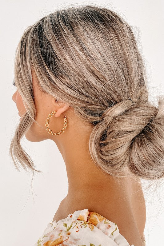 Braided Hoop Earrings - Cassie's Creekside Boutique