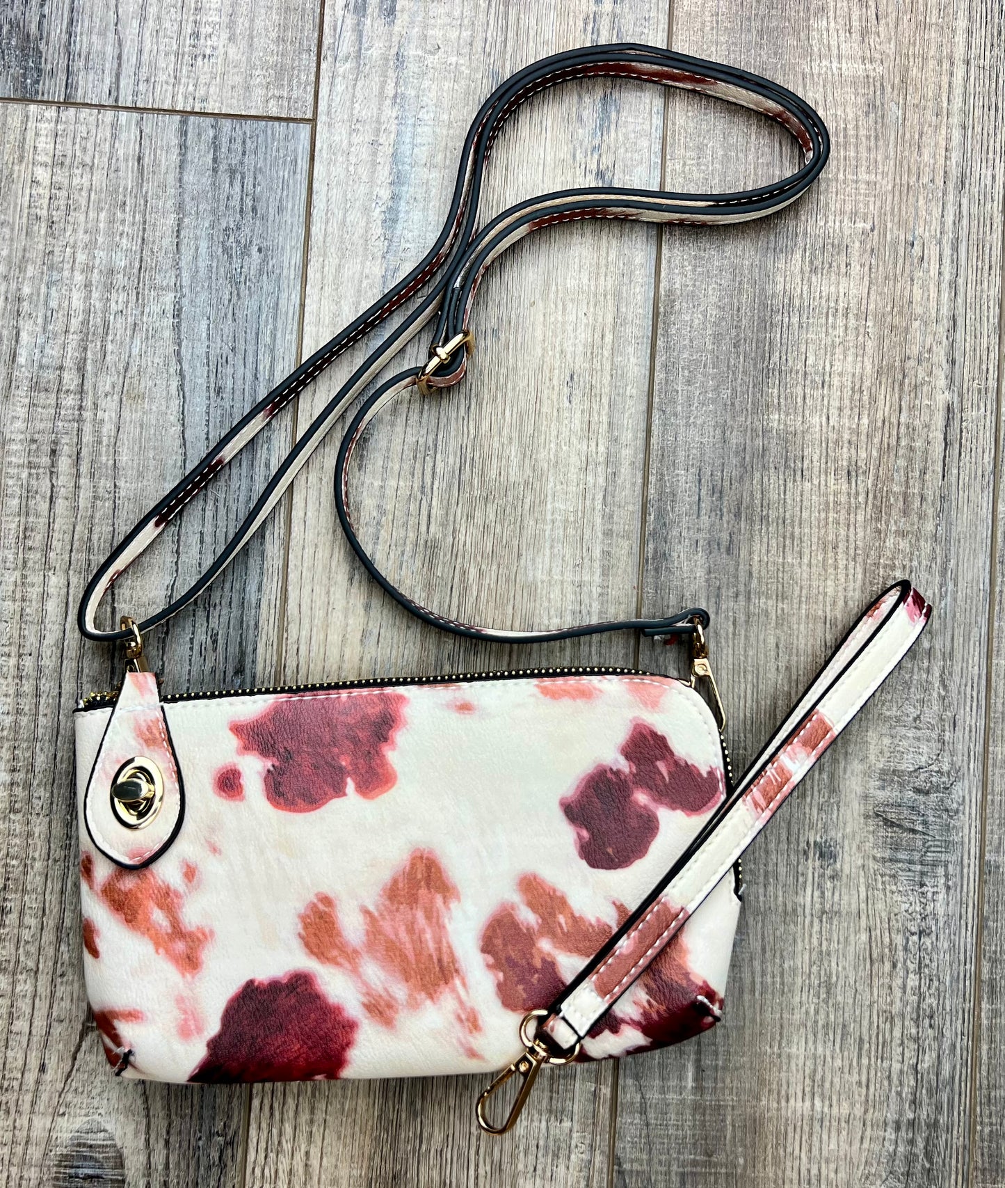 Brown Cow Print Crossbody - Cassie's Creekside Boutique
