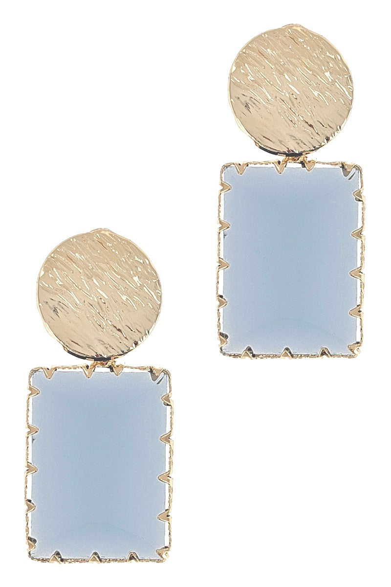 Gray Stone Gold Post Dangles - Cassie's Creekside Boutique