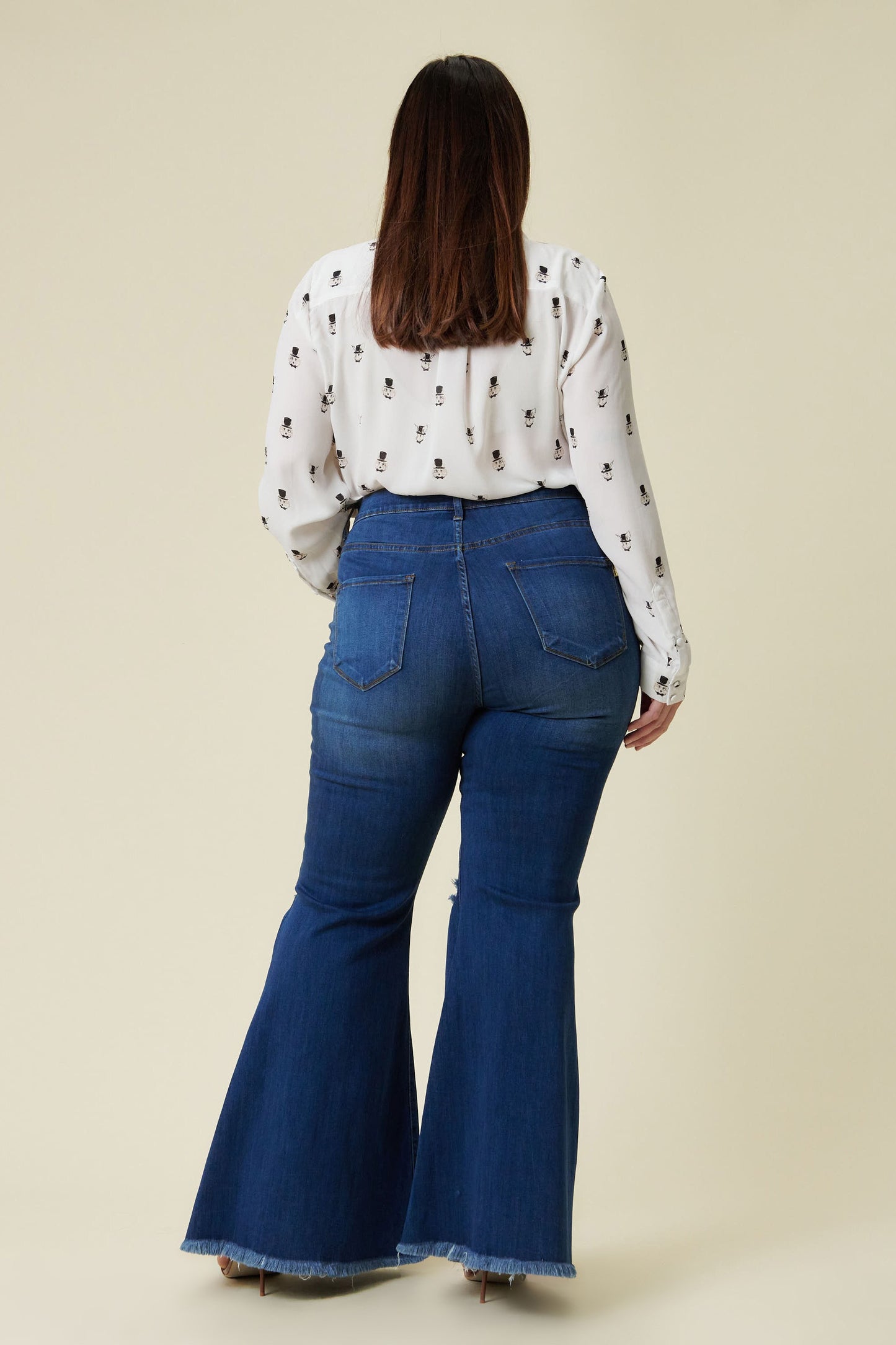 High Waist Distressed Flares - Cassie's Creekside Boutique
