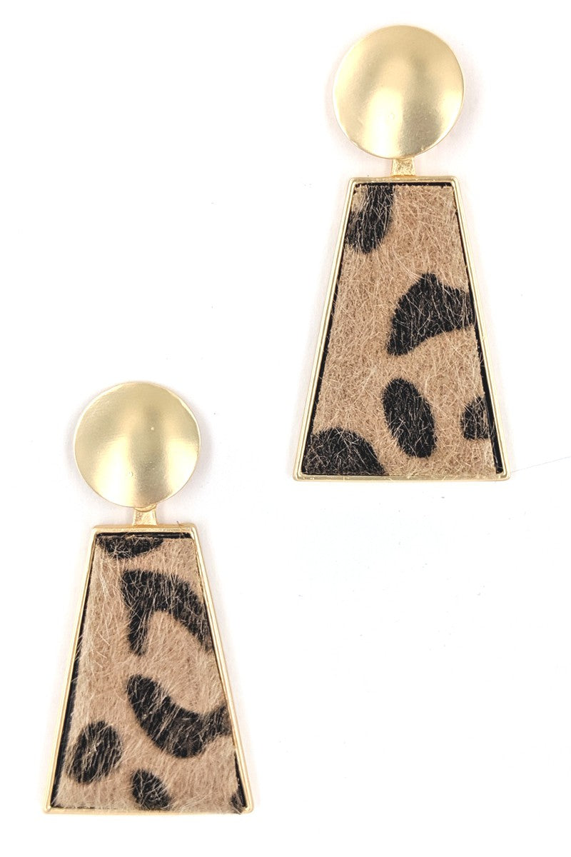 Golden Leopard Dangles