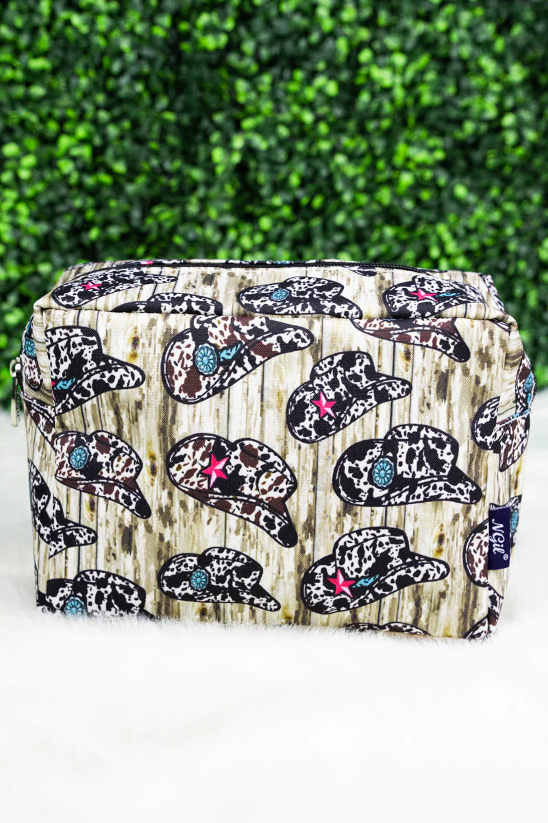 Cassie Cow Jetsetter Expandable Makeup Bag