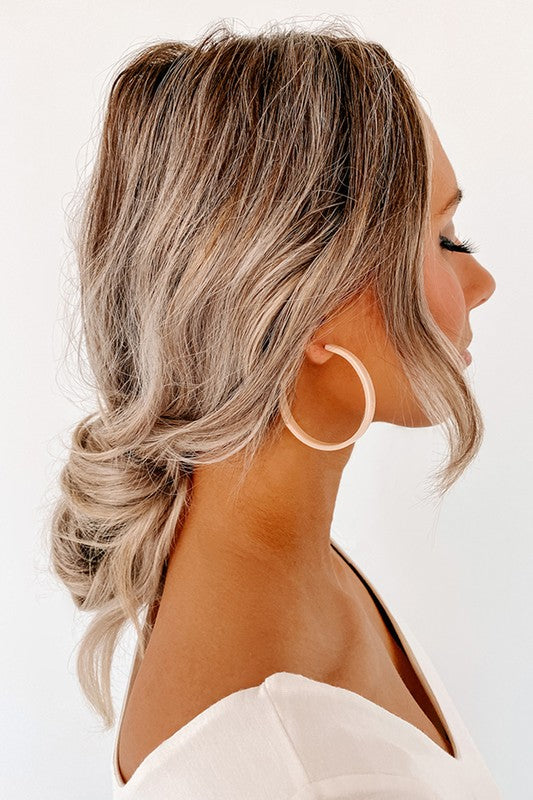Peaches and Cream Hoop Earrings - Cassie's Creekside Boutique