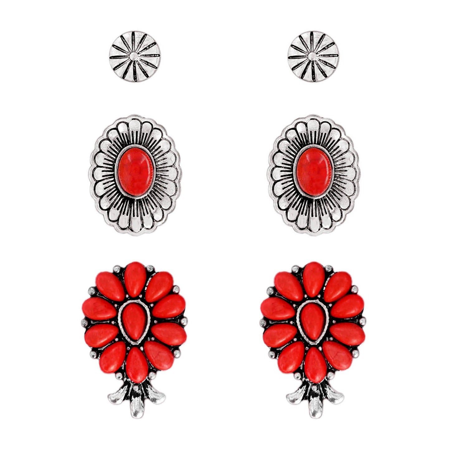Squash Blossom Post Earrings Set - Cassie's Creekside Boutique