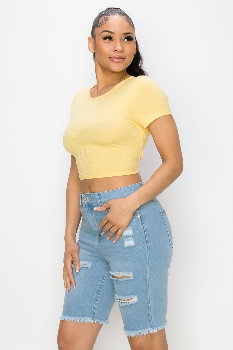 Lace It Up Crop - Cassie's Creekside Boutique