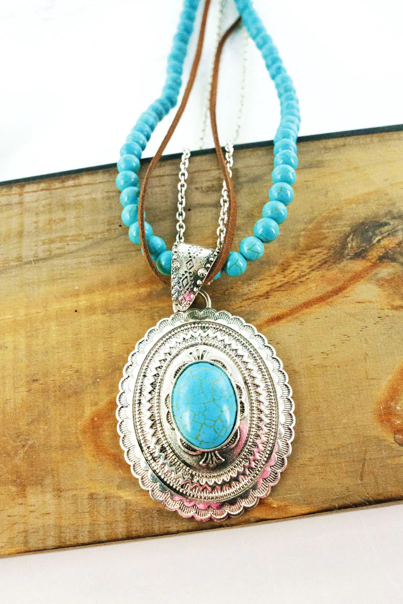 The Concho Nina Necklace And Earrings Set - Cassie's Creekside Boutique