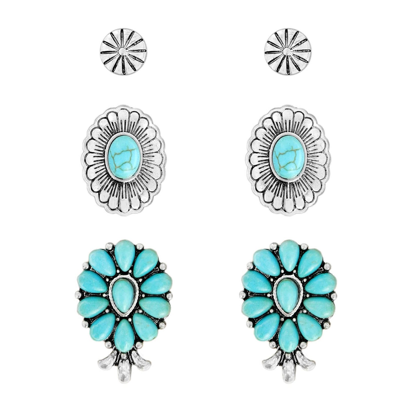 Squash Blossom Post Earrings Set - Cassie's Creekside Boutique