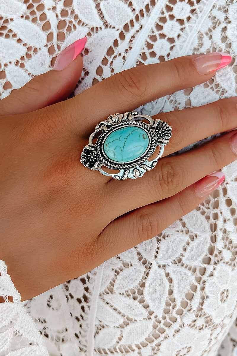 Marbled Turquoise Ring - Cassie's Creekside Boutique