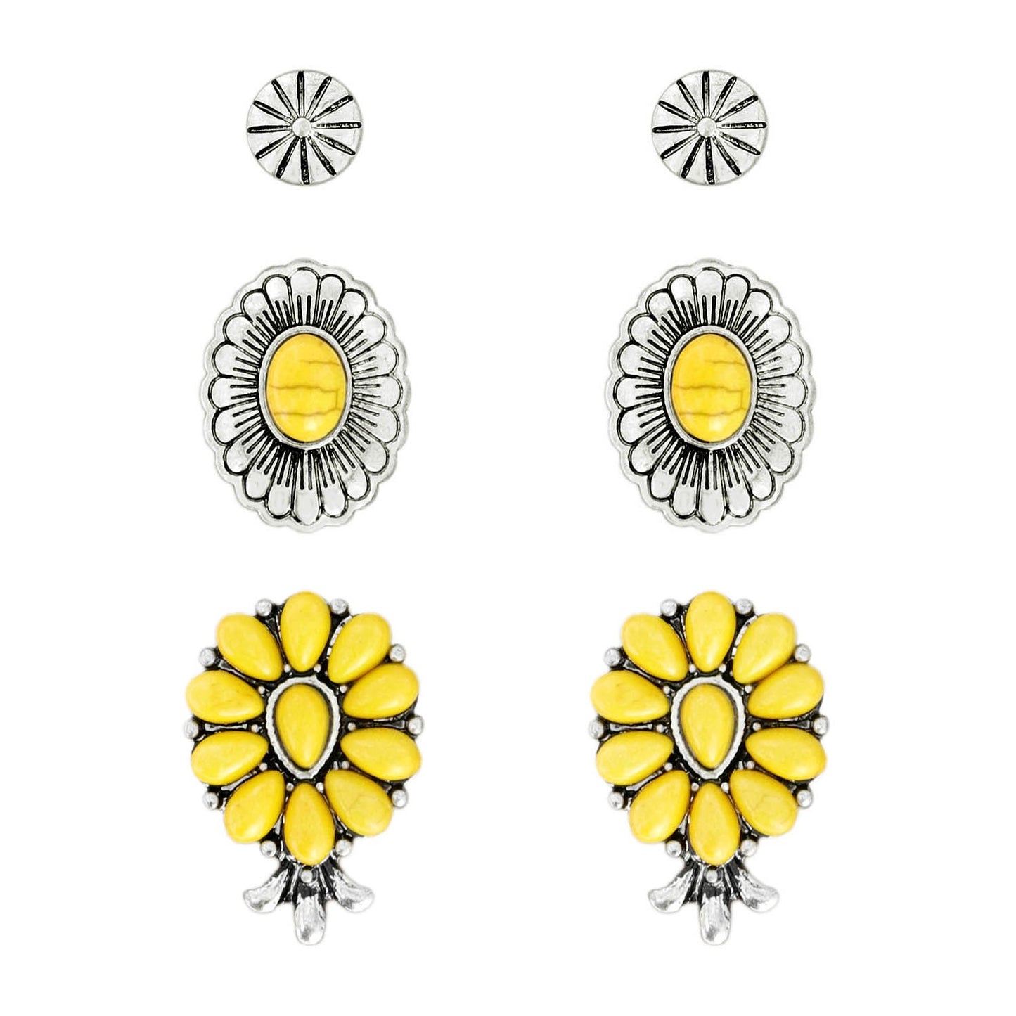Squash Blossom Post Earrings Set - Cassie's Creekside Boutique