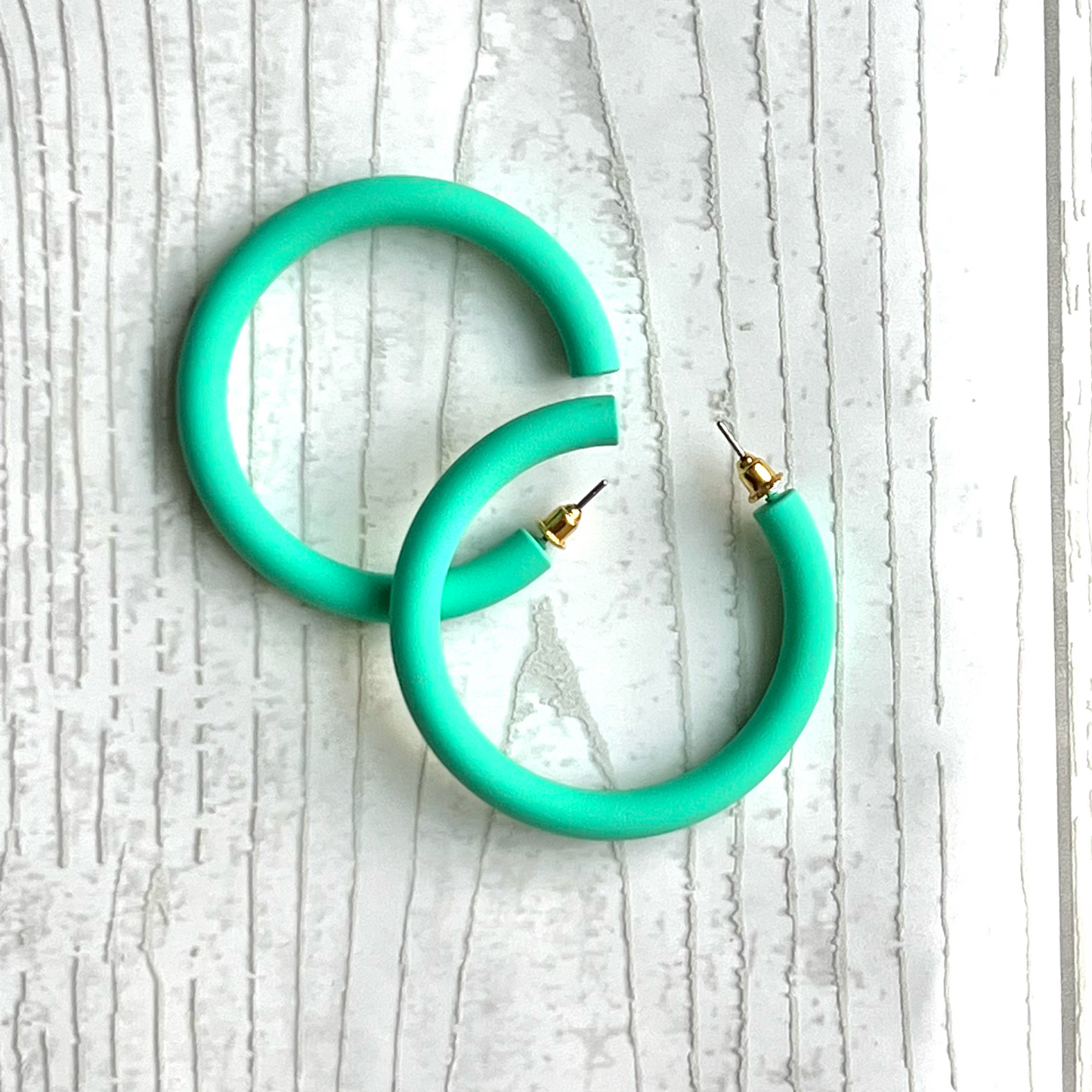 The Mint Hoop Earrings