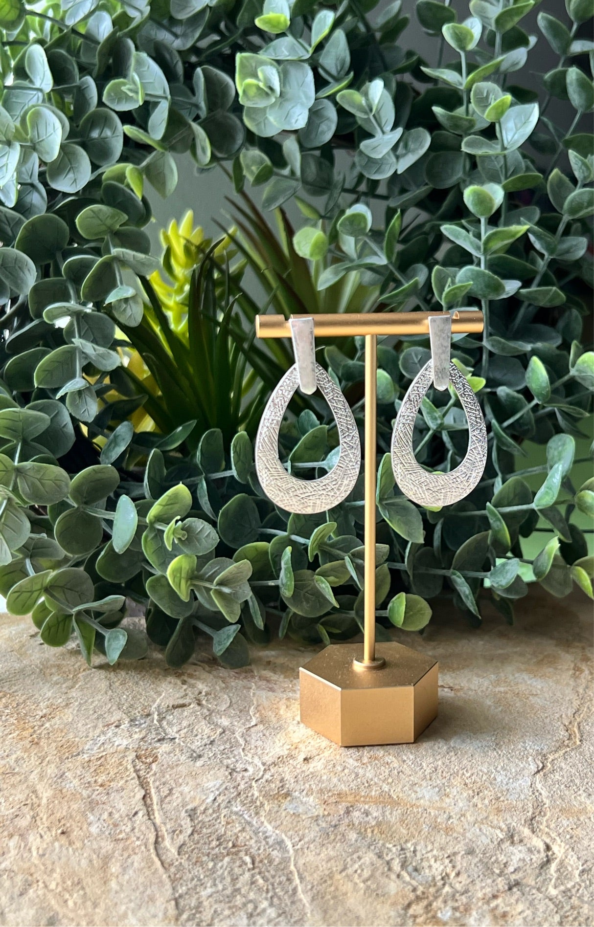 Textured Teardrop Earrings - Cassie's Creekside Boutique