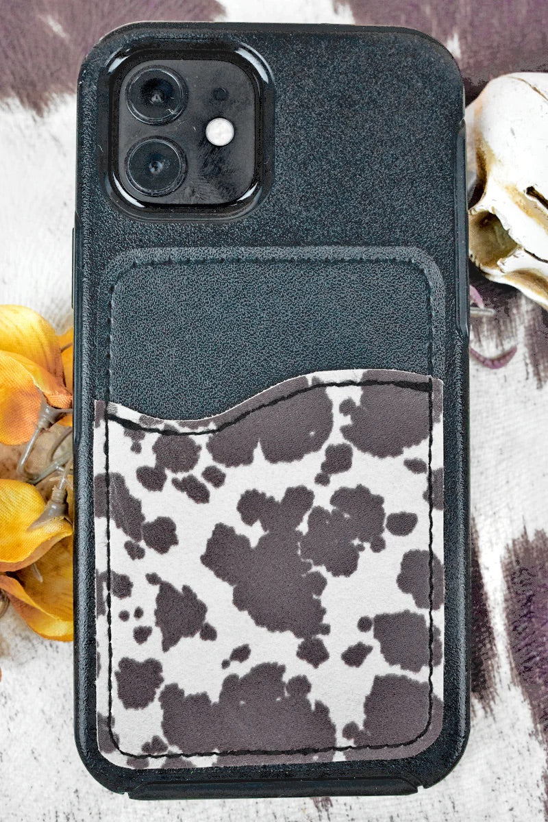 EMMABELLE COW PHONE POCKET - Cassie's Creekside Boutique