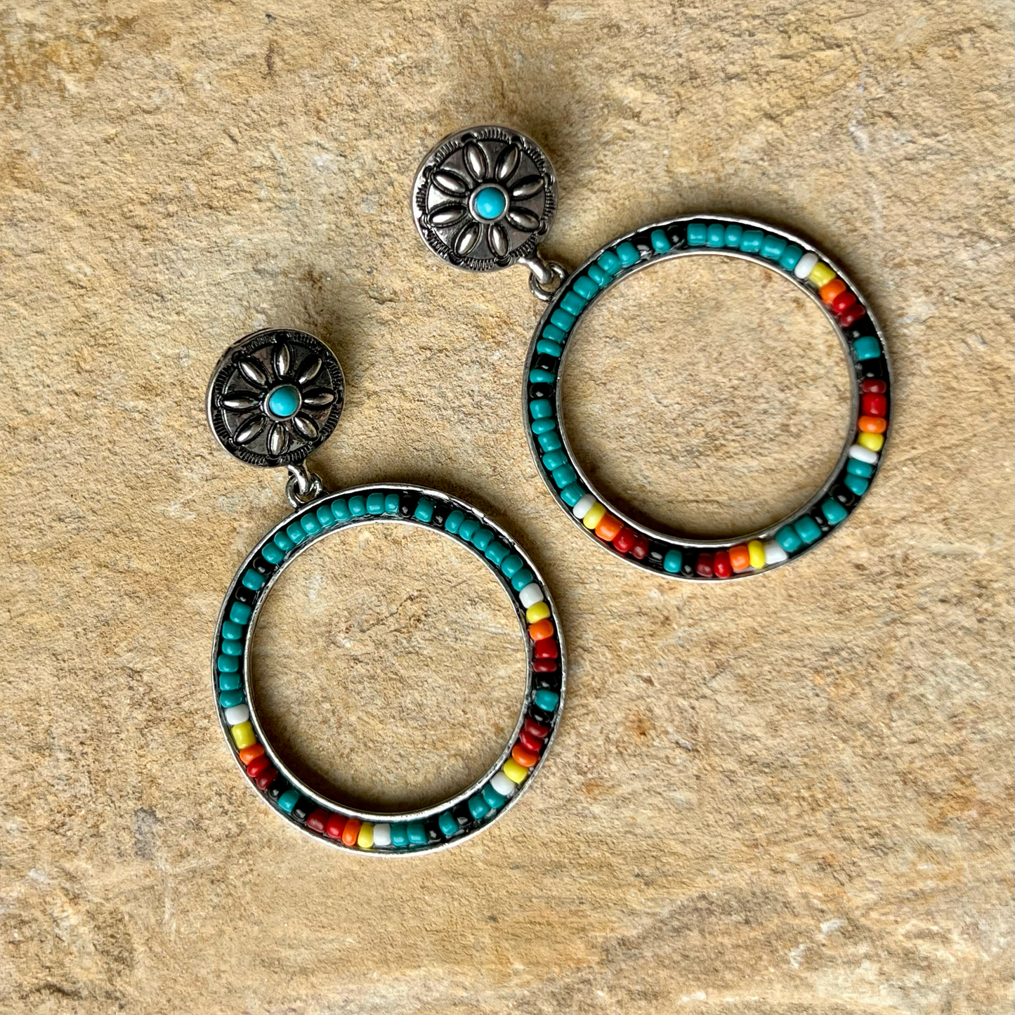 Western Serape Earring Rounds - Cassie's Creekside Boutique