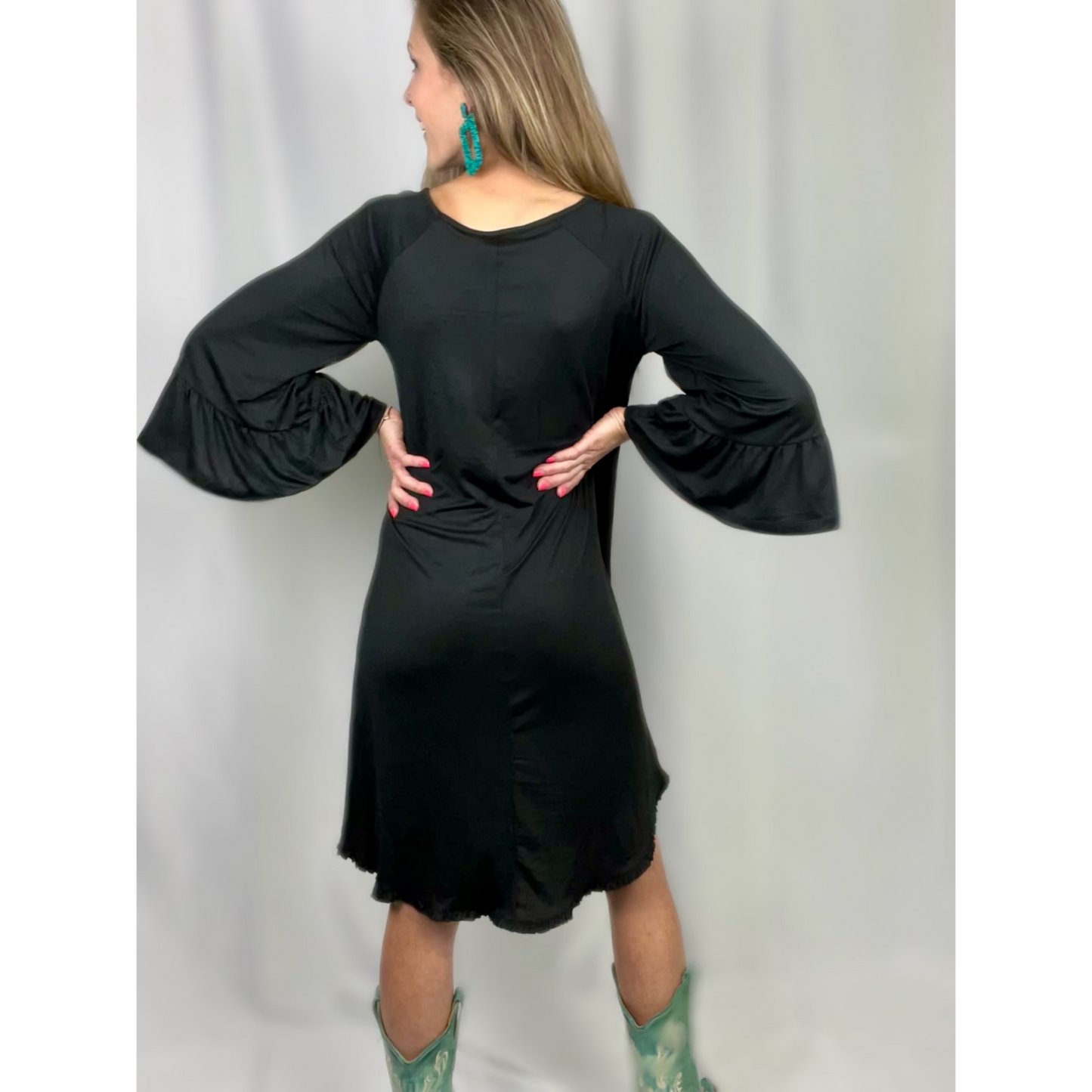 The Black Flare dress - Cassie's Creekside Boutique