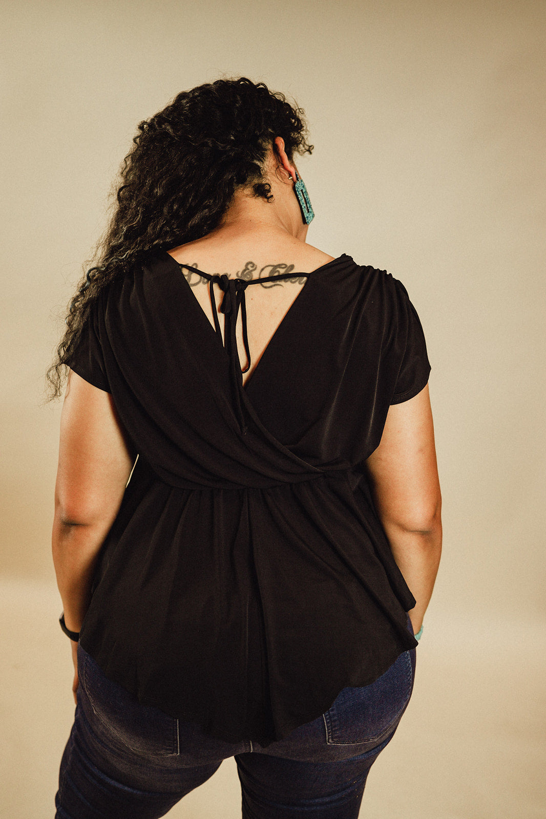 Surplice Drape Front Blouse - Cassie's Creekside Boutique