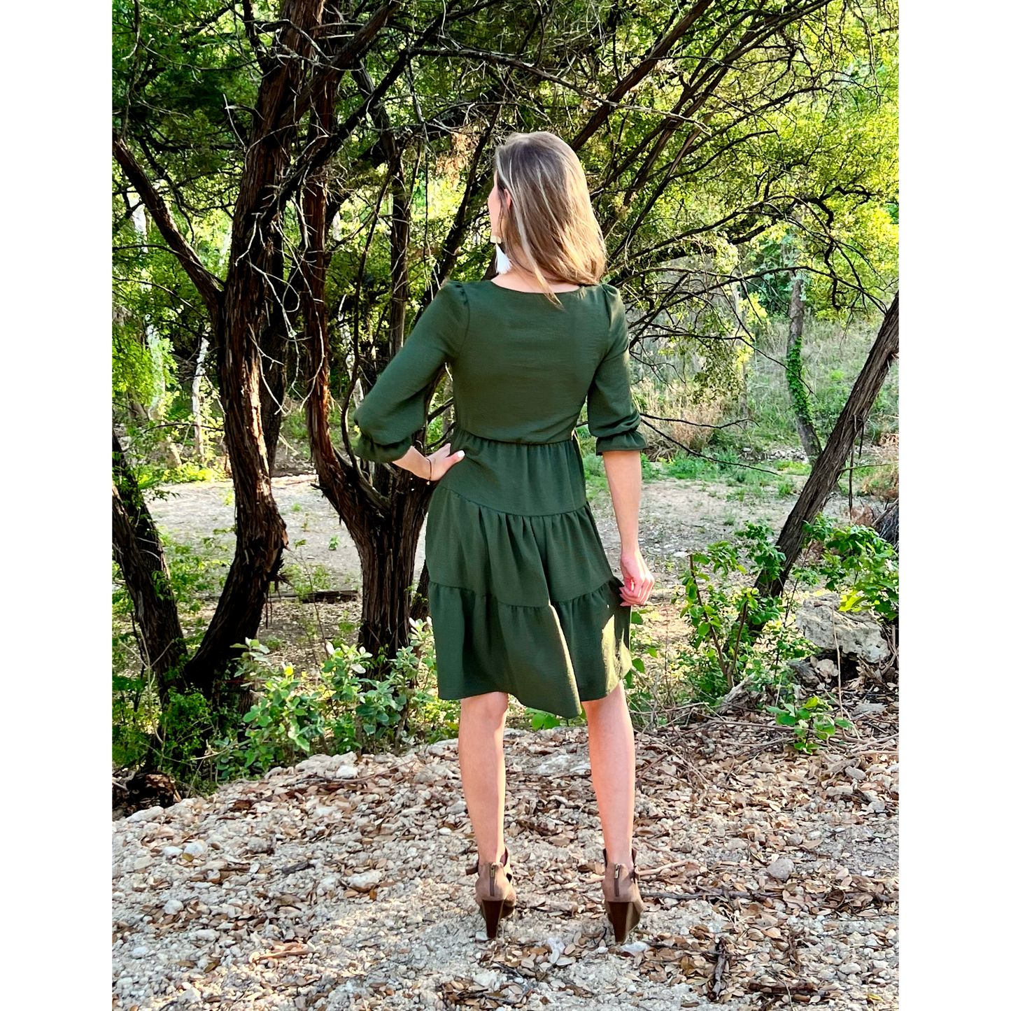 Olive Tiered Dress Me Up - Cassie's Creekside Boutique