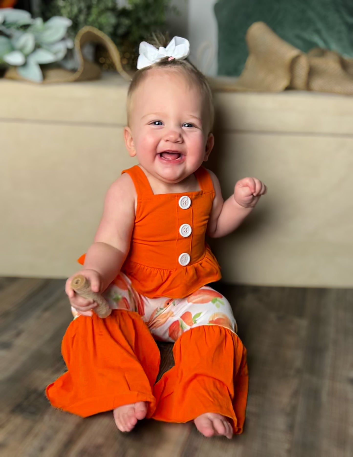 Sweet as a Peach Girls set - Cassie's Creekside Boutique